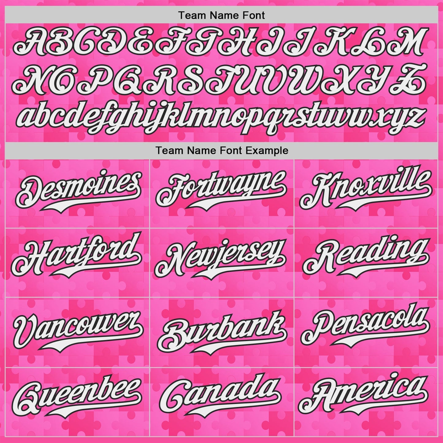 Custom Pink White-Black Puzzle 3D Pattern Design Authentic Baseball Jersey view 4
