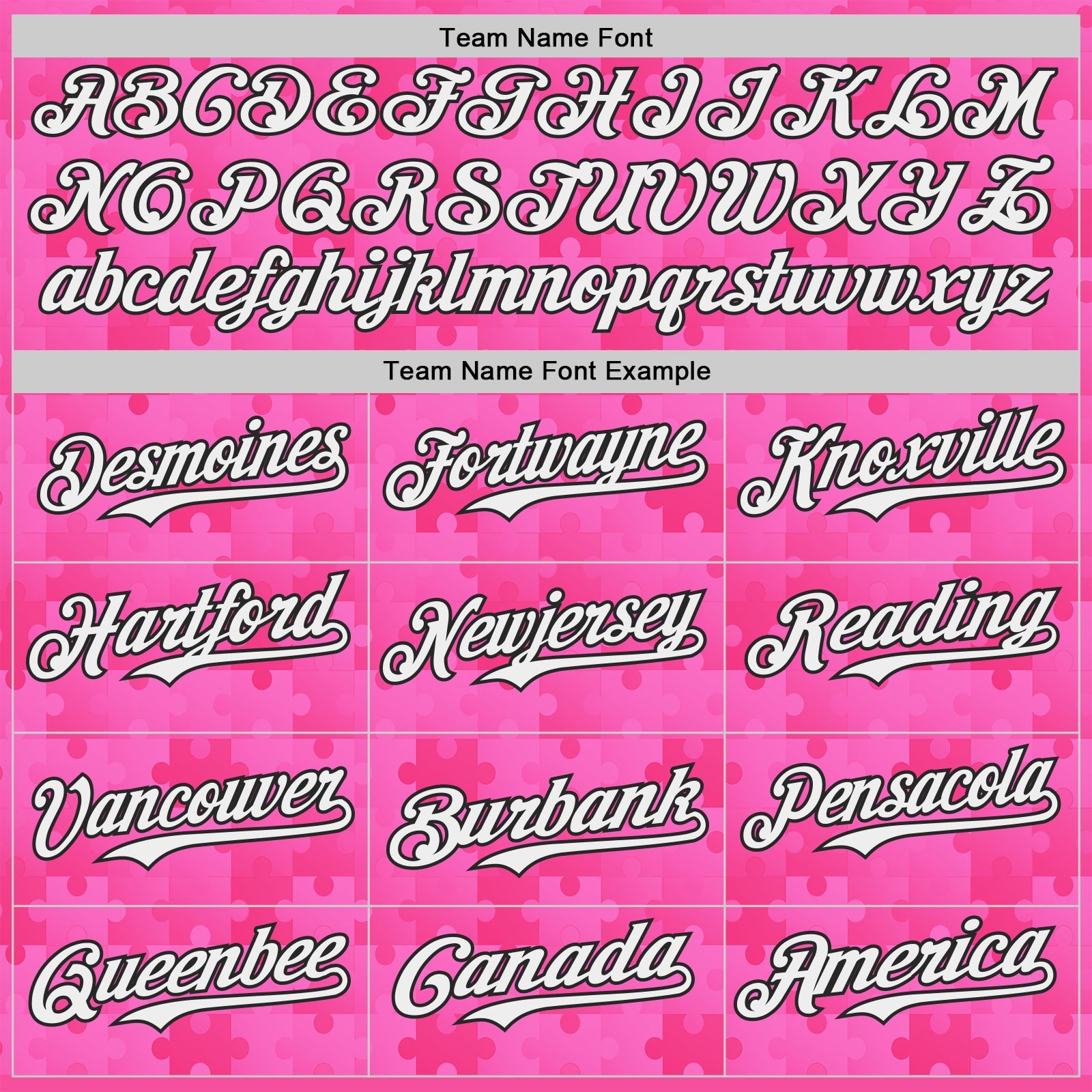 Custom Pink White-Black Puzzle 3D Pattern Design Authentic Baseball Jersey view 4