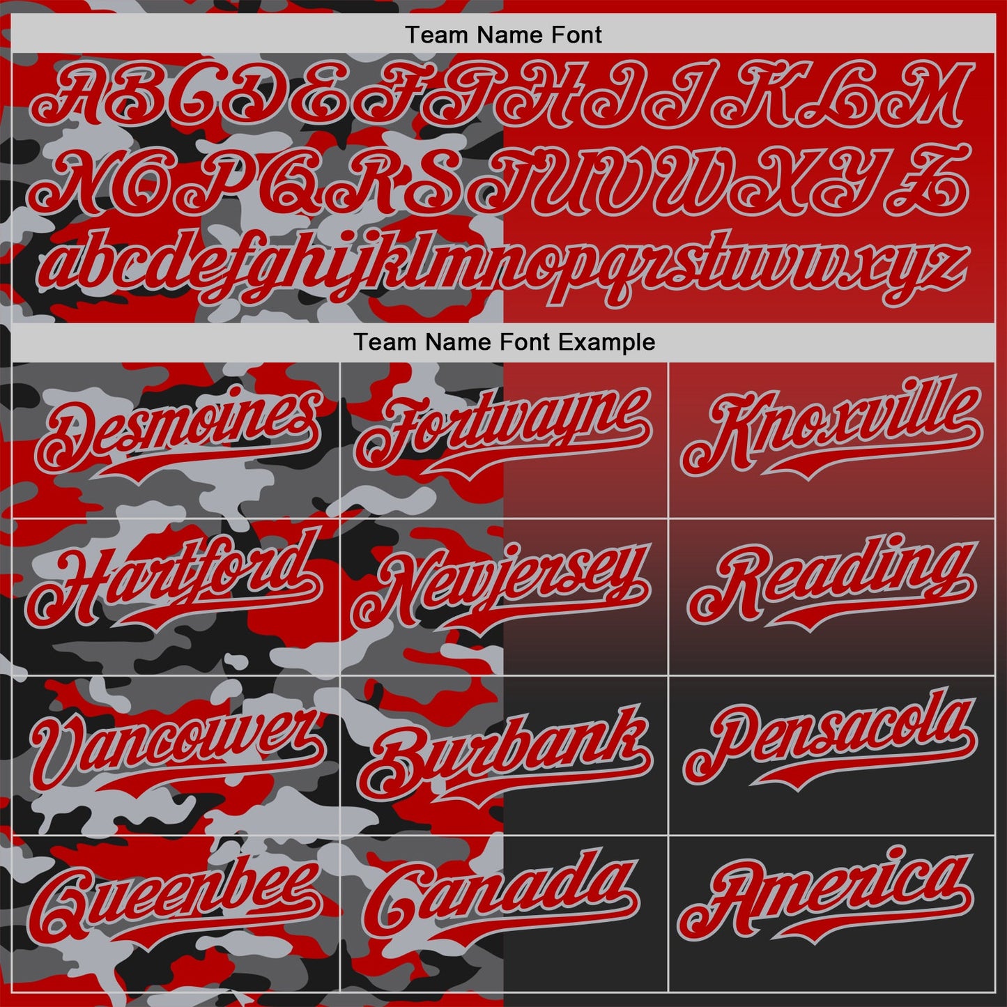 Custom Red Black-Gray Half Camo Ombre Authentic Baseball Jersey view 4