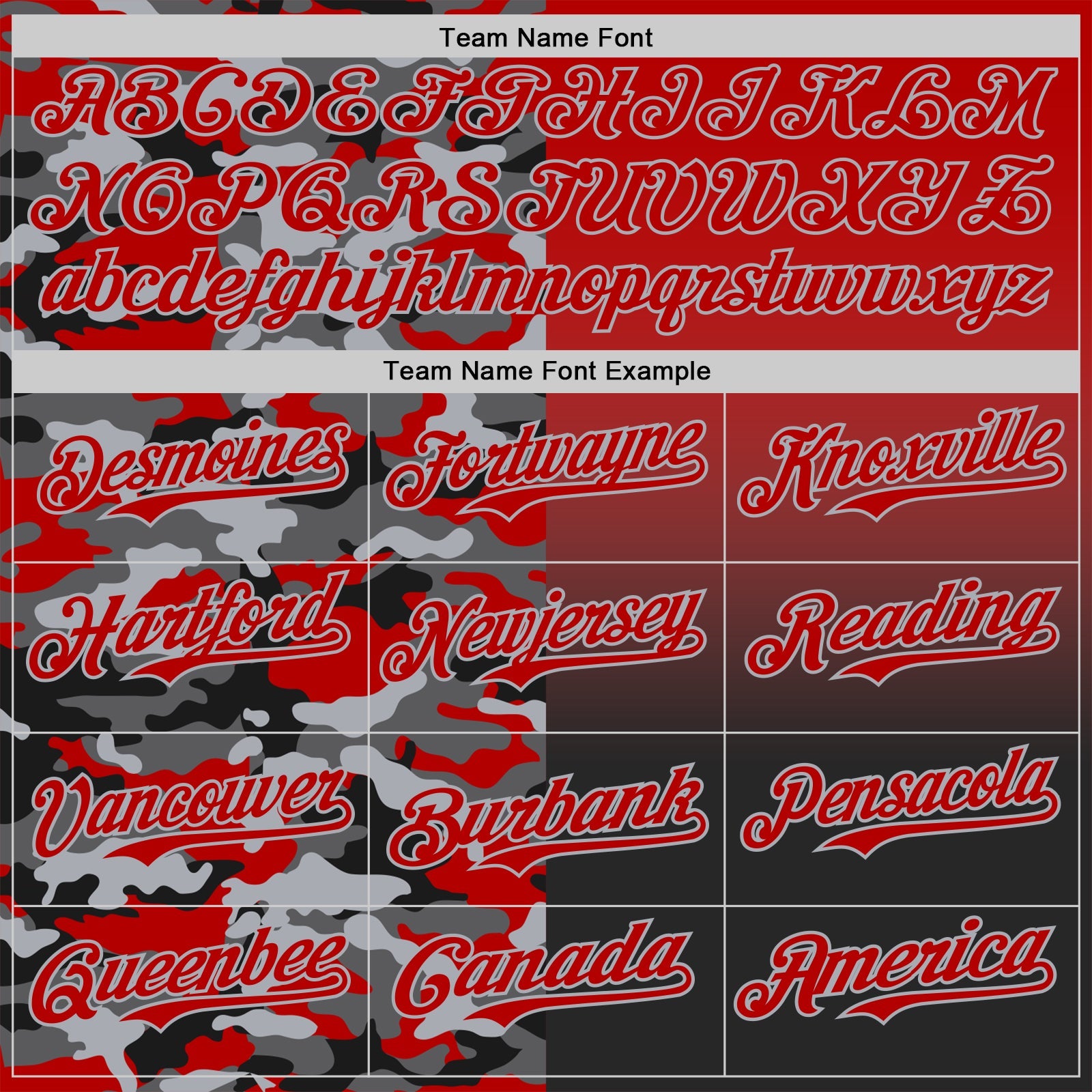 Custom Red Black-Gray Half Camo Ombre Authentic Baseball Jersey view 4