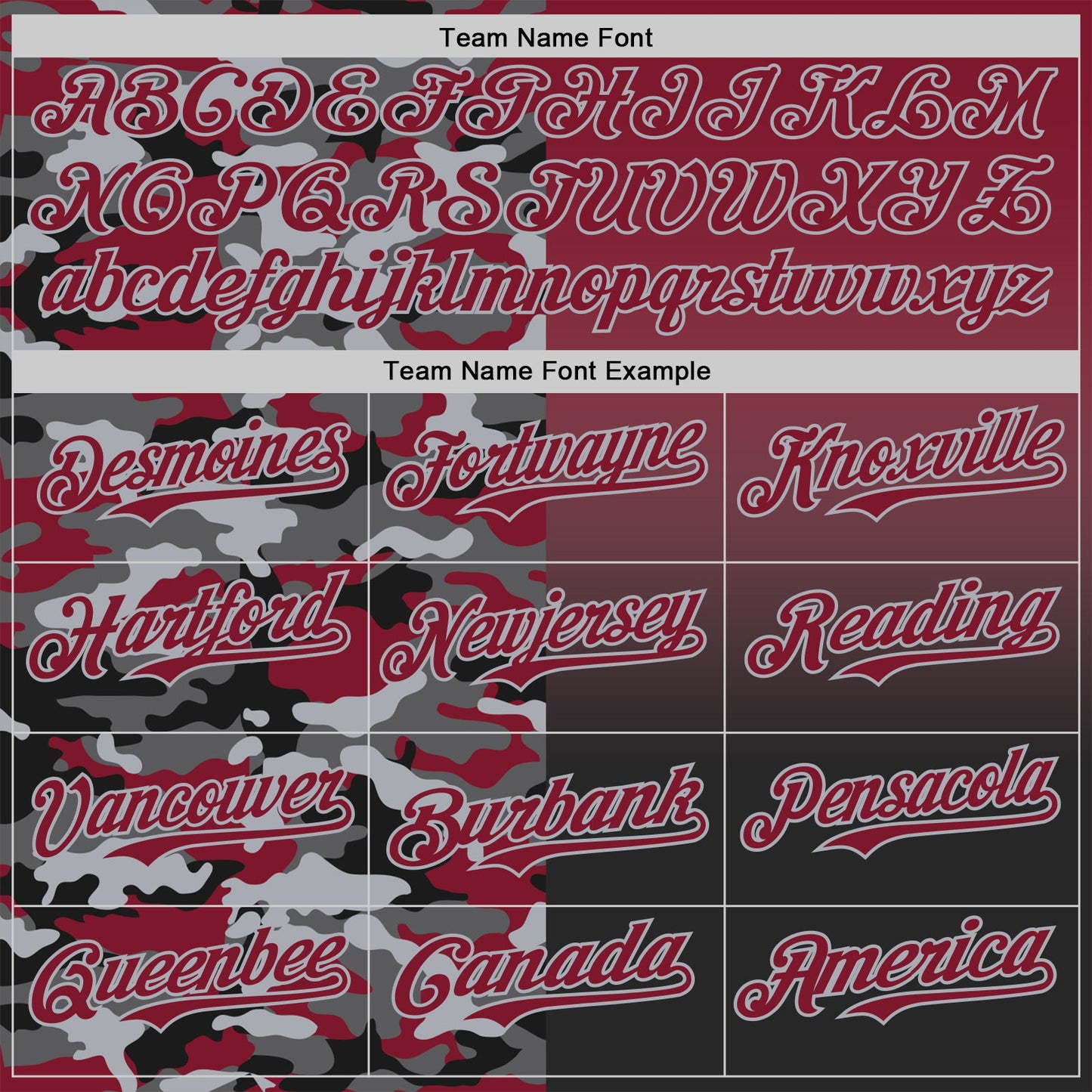 Custom Crimson Black-Gray Half Camo Ombre Authentic Baseball Jersey view 4