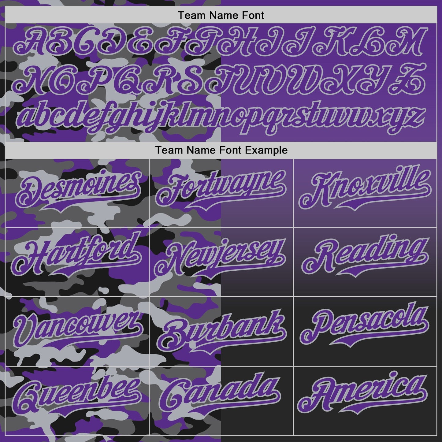 Custom Purple Black-Gray Half Camo Ombre Authentic Baseball Jersey view 4