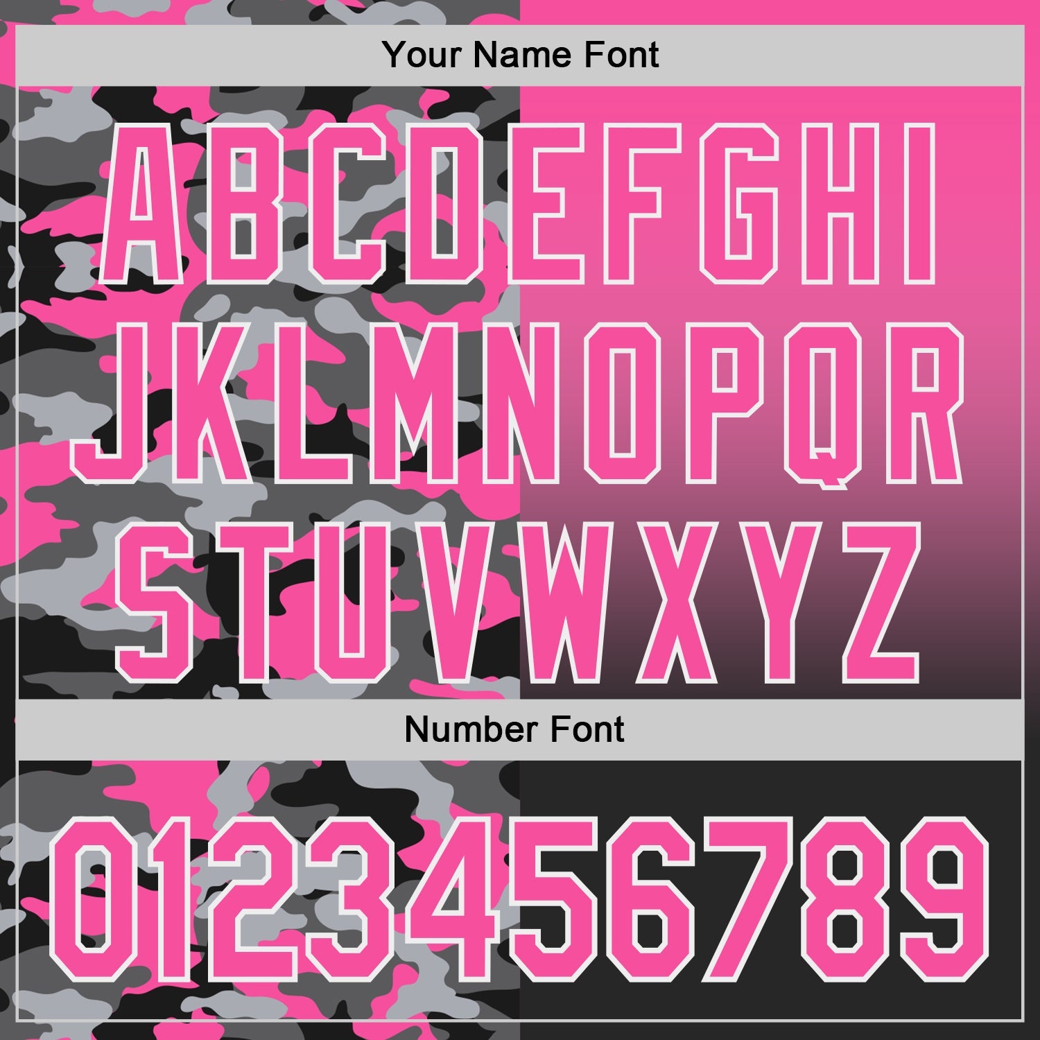 Custom Pink Black-White Half Camo Ombre Authentic Baseball Jersey view 5