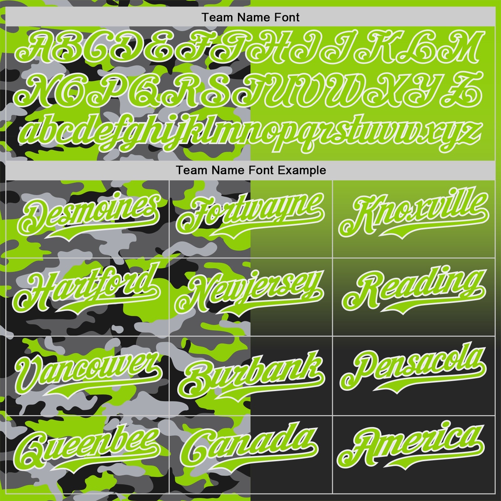 Custom Neon Green Black-White Half Camo Ombre Authentic Baseball Jersey view 4