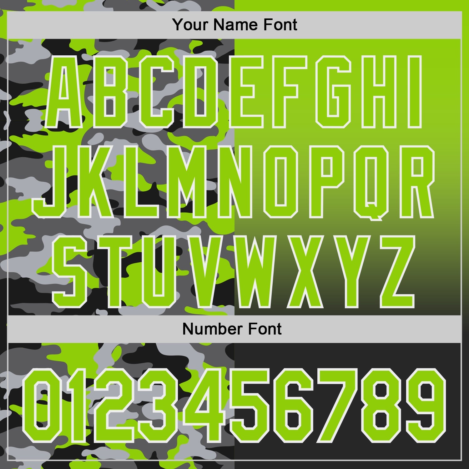 Custom Neon Green Black-White Half Camo Ombre Authentic Baseball Jersey view 5