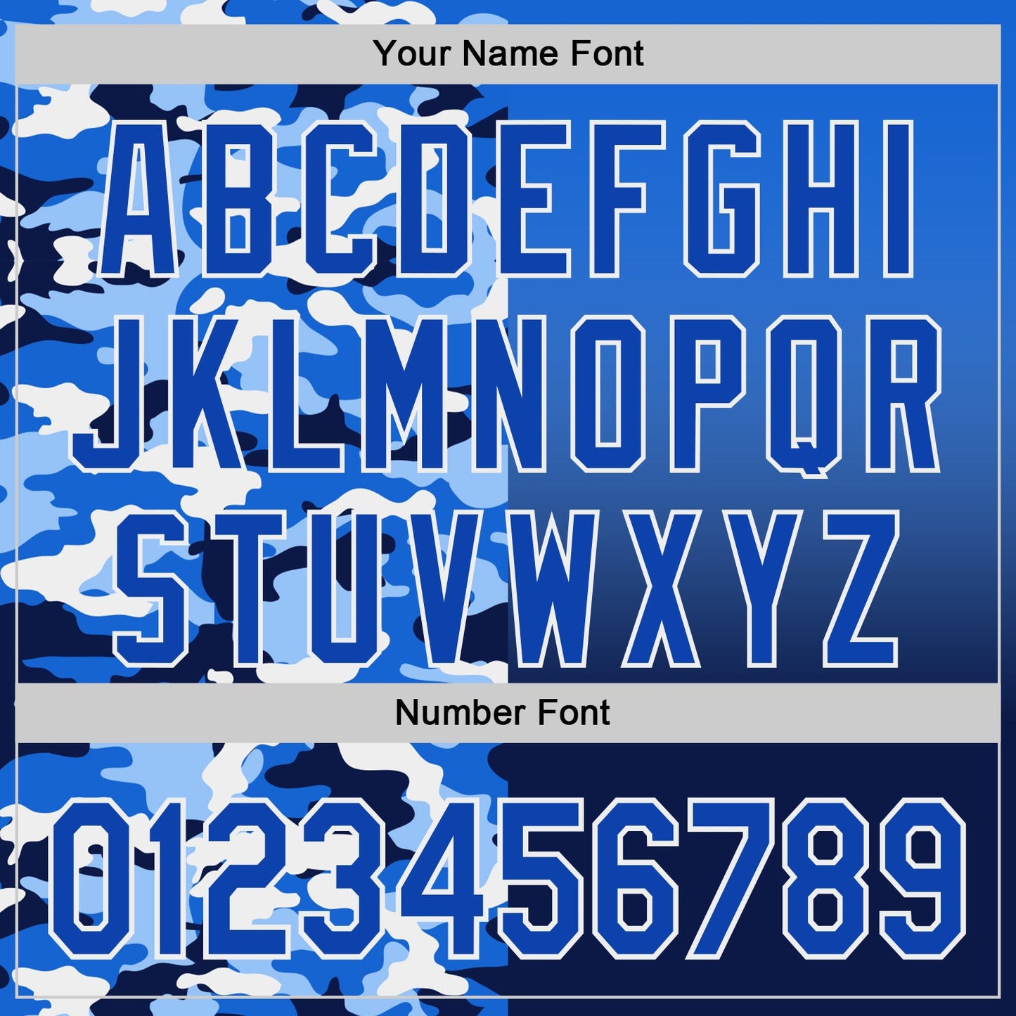 Custom Thunder Blue Navy-White Half Camo Ombre Authentic Baseball Jersey view 5