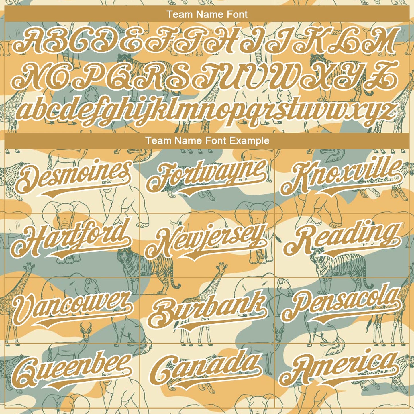 Custom Cream Old Gold-White 3D Pattern Design Animal Authentic Baseball Jersey view 4