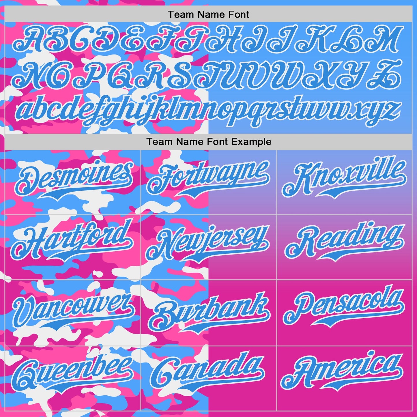 Custom Electric Blue Deep Pink-White Half Camo Ombre Authentic Baseball Jersey view 4