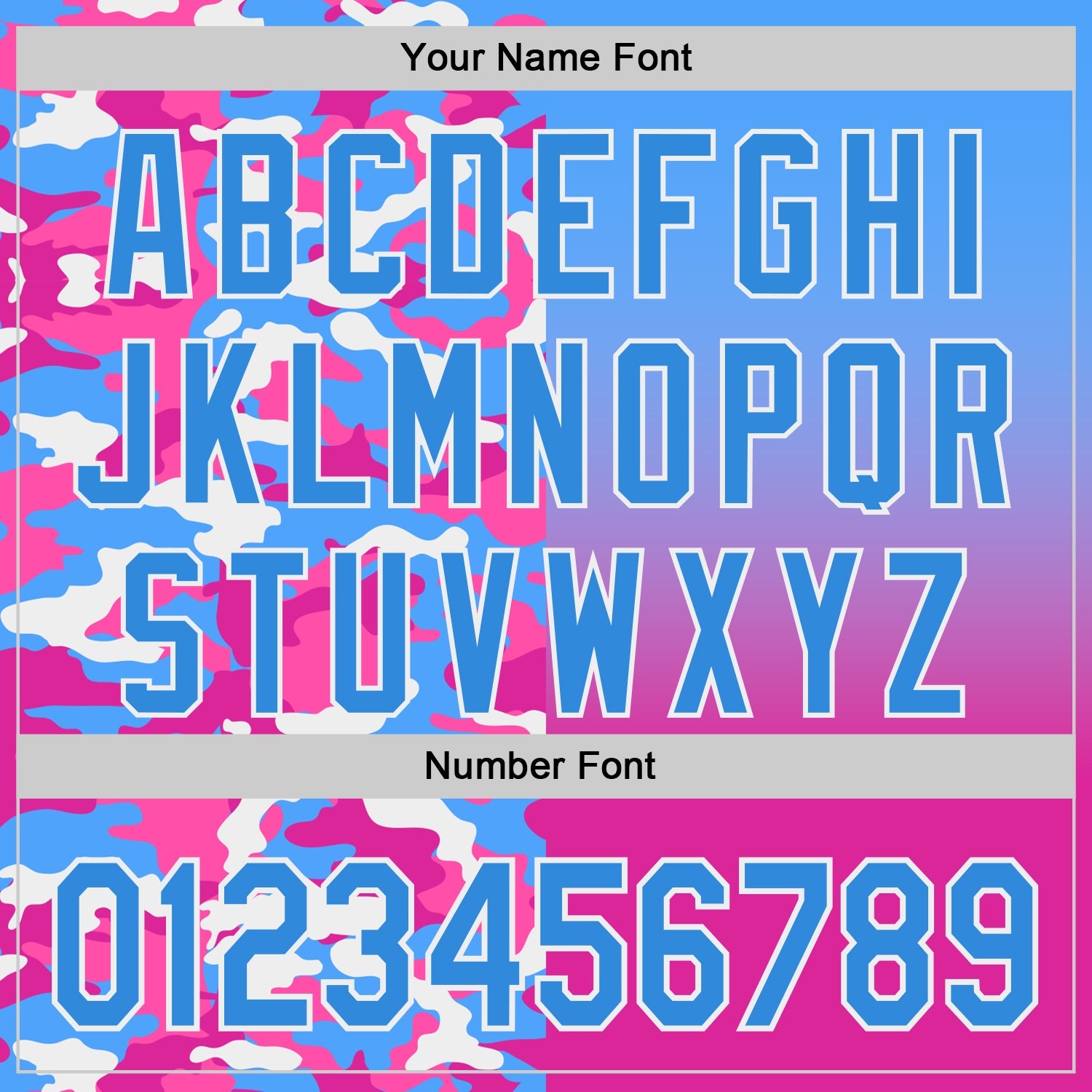 Custom Electric Blue Deep Pink-White Half Camo Ombre Authentic Baseball Jersey view 5