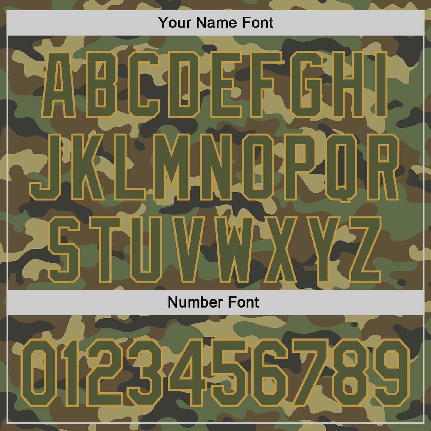 Custom Olive Black-Old Gold Half Camo Ombre Authentic Baseball Jersey view 5