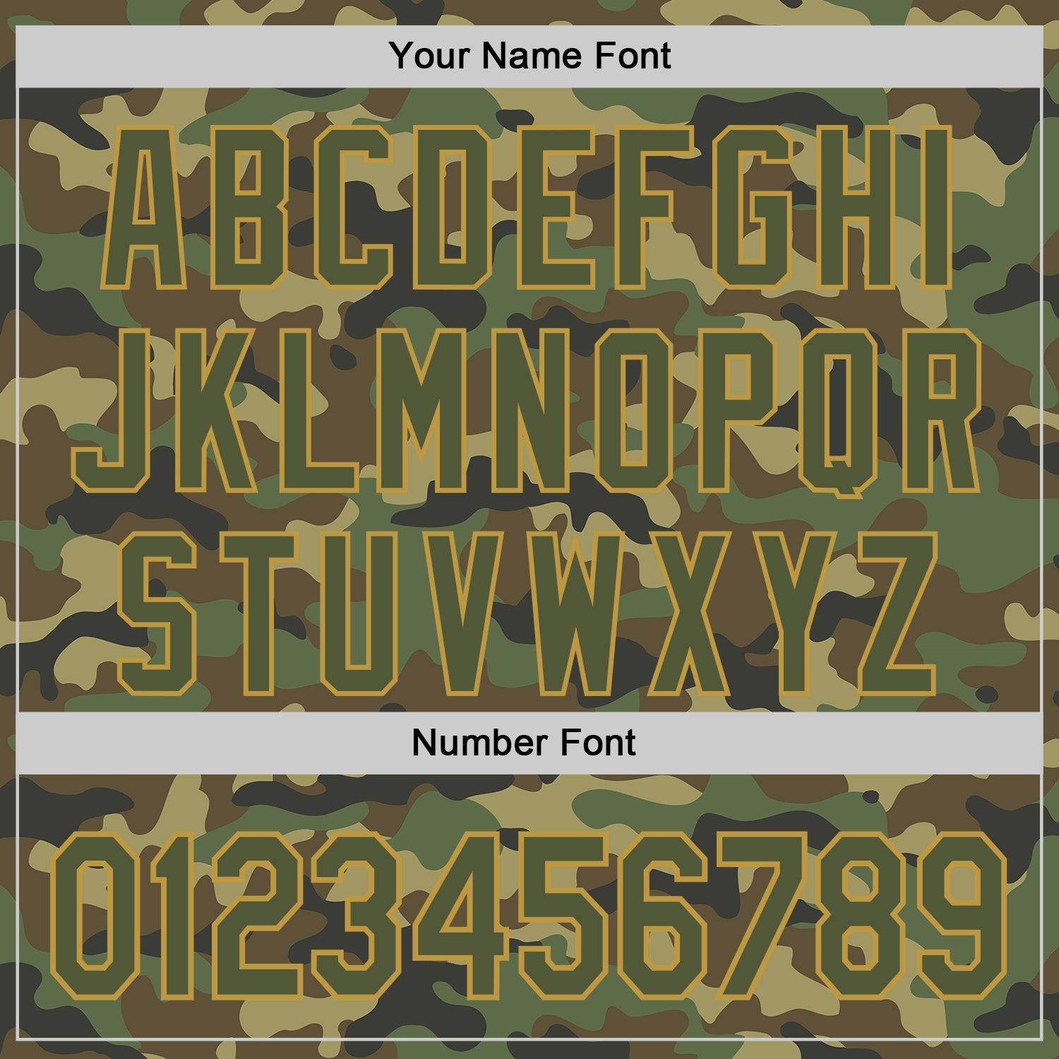 Custom Olive Black-Old Gold Half Camo Ombre Authentic Baseball Jersey view 5