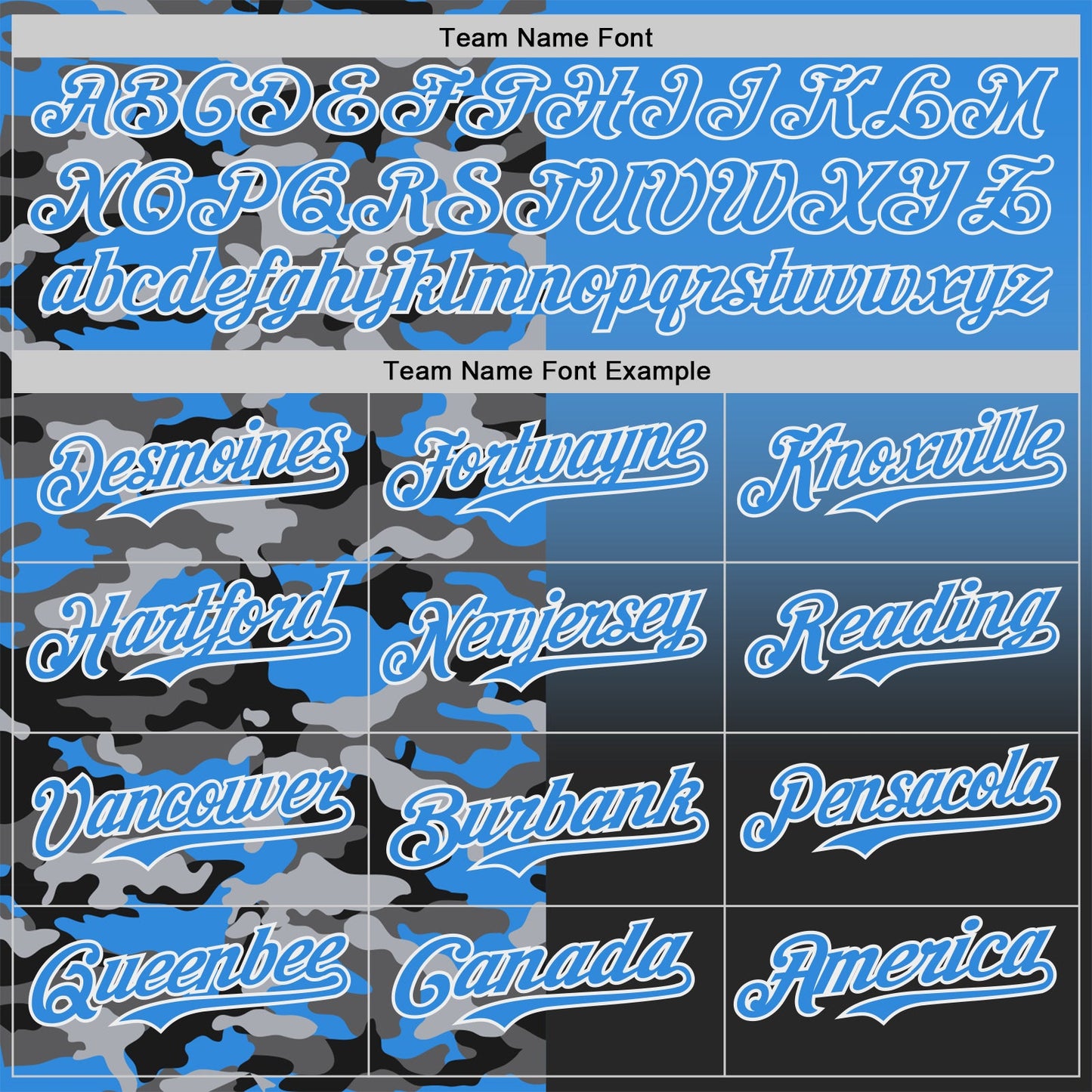 Custom Electric Blue Black-White Half Camo Ombre Authentic Baseball Jersey view 4