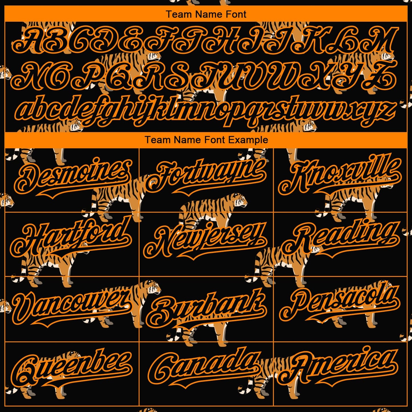 Custom Black Bay Orange 3D Pattern Design Tiger Authentic Baseball Jersey view 4
