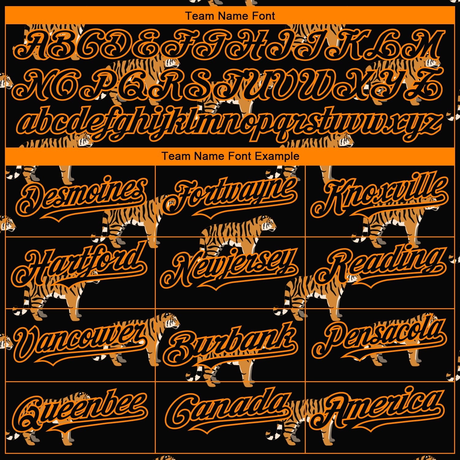 Custom Black Bay Orange 3D Pattern Design Tiger Authentic Baseball Jersey view 4