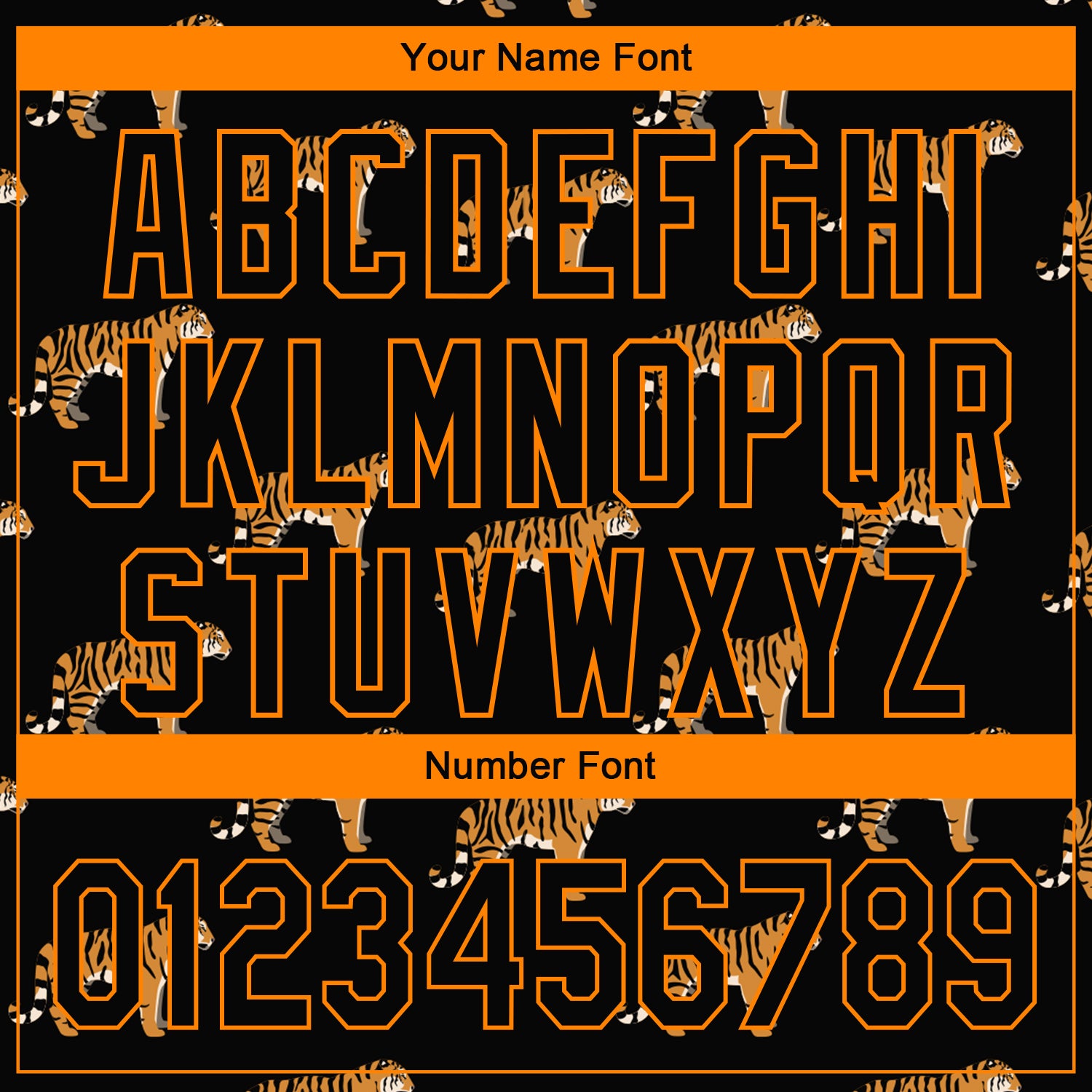 Custom Black Bay Orange 3D Pattern Design Tiger Authentic Baseball Jersey view 5
