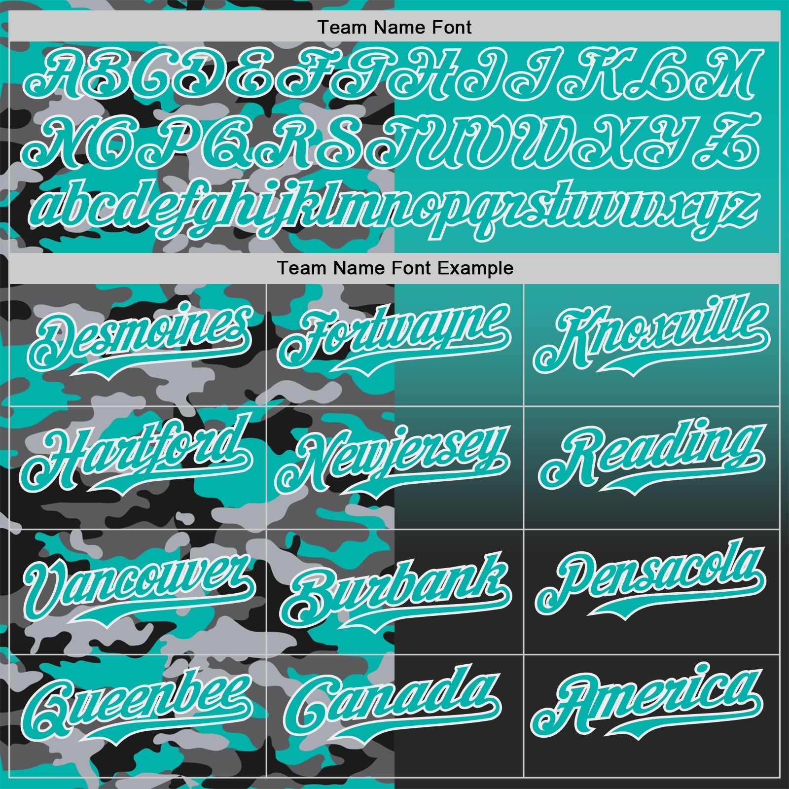 Custom Aqua Black-White Half Camo Ombre Authentic Baseball Jersey view 4