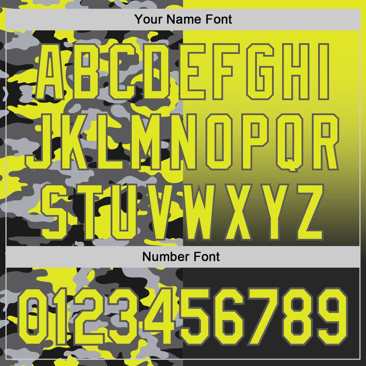 Custom Neon Yellow Black-Steel Gray Half Camo Ombre Authentic Baseball Jersey view 5