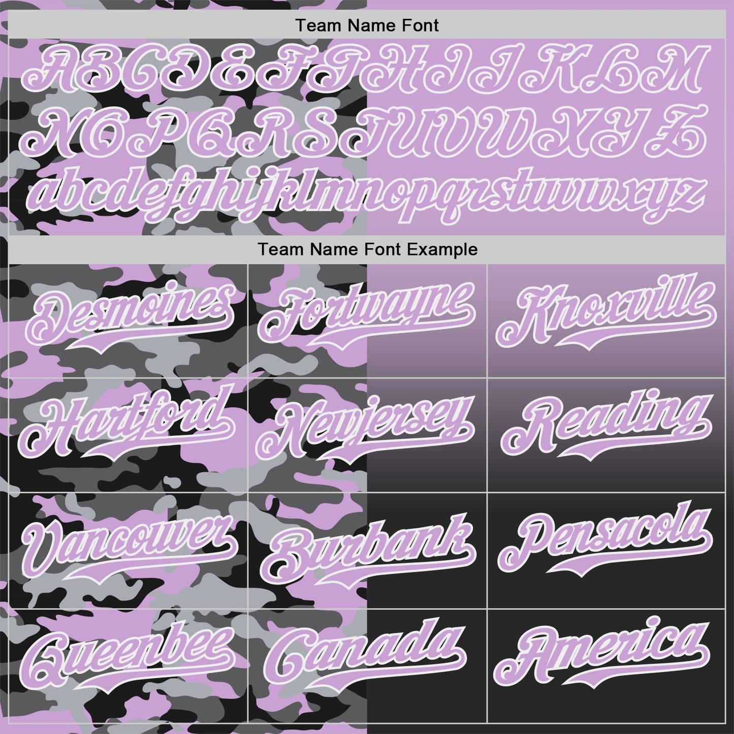 Custom Light Purple Black-White Half Camo Ombre Authentic Baseball Jersey view 4