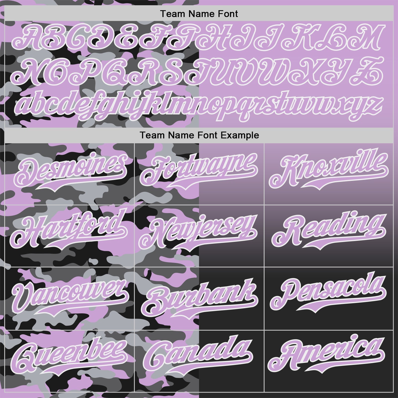 Custom Light Purple Black-White Half Camo Ombre Authentic Baseball Jersey view 4