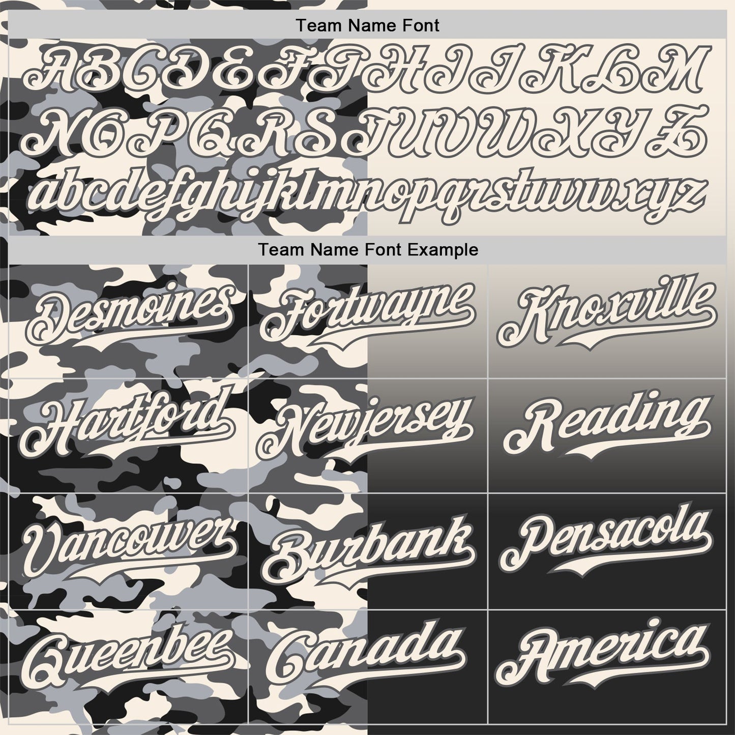 Custom Cream Black-Steel Gray Half Camo Ombre Authentic Baseball Jersey view 4