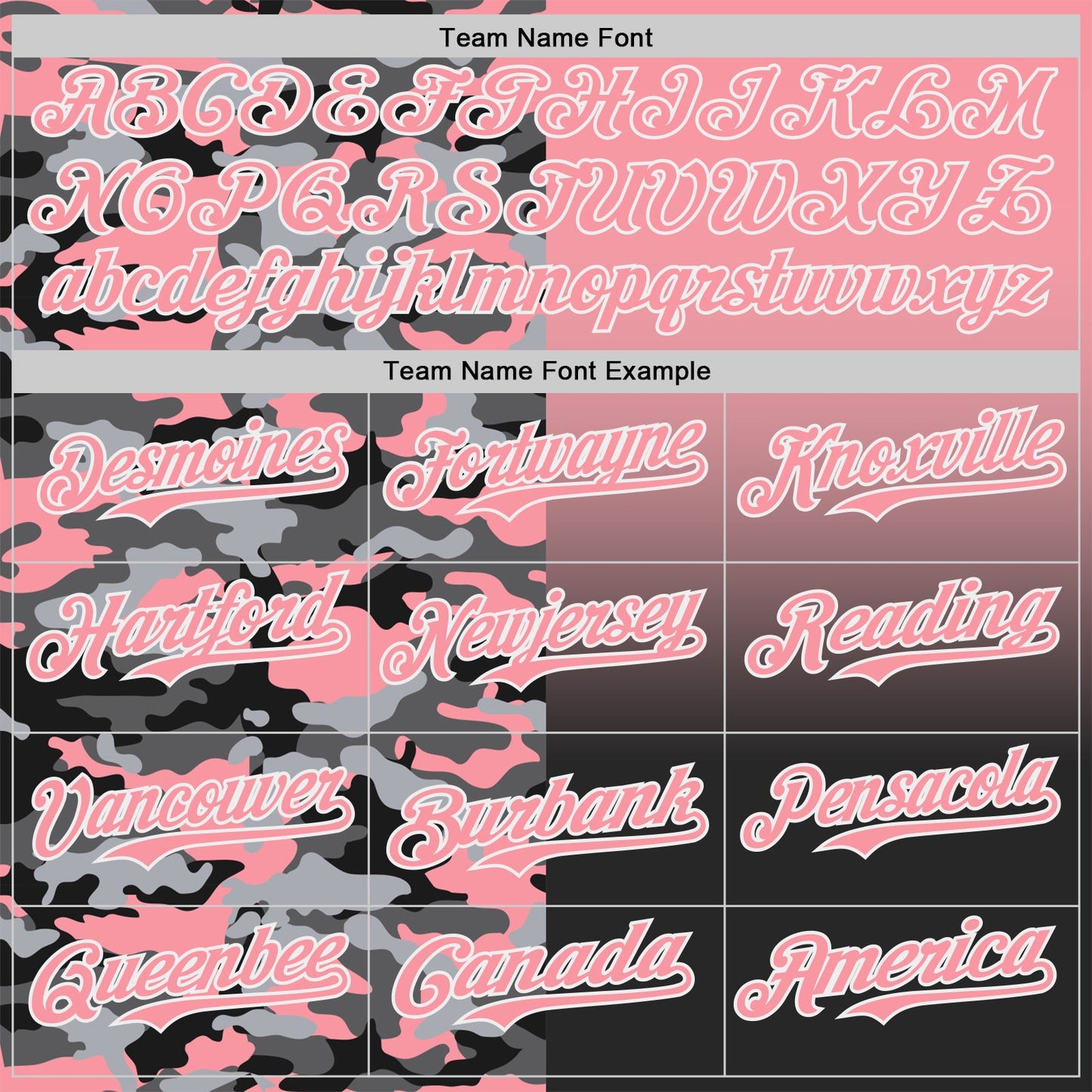 Custom Medium Pink Black-White Half Camo Ombre Authentic Baseball Jersey view 4