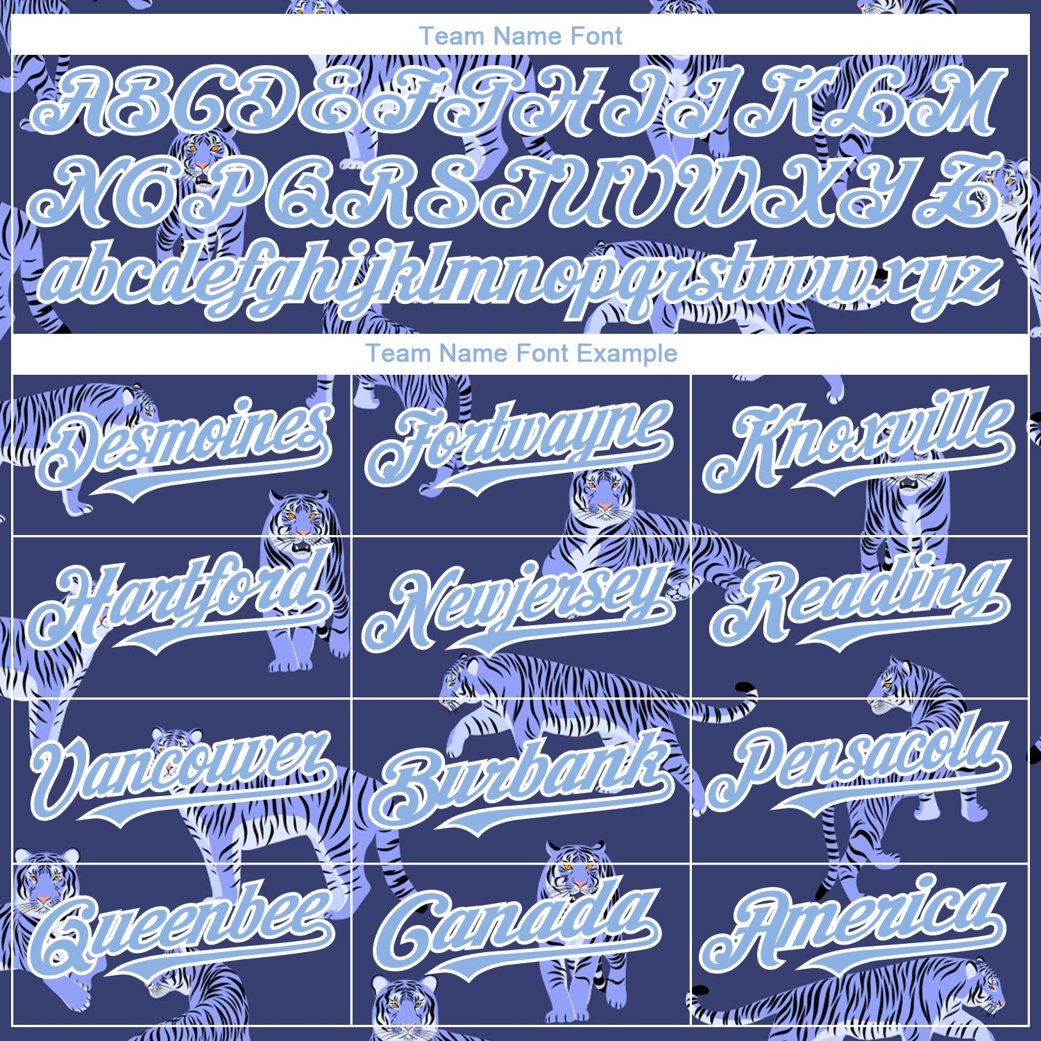 Custom Dark Purple Light Blue-White 3D Pattern Design Tiger Authentic Baseball Jersey view 4