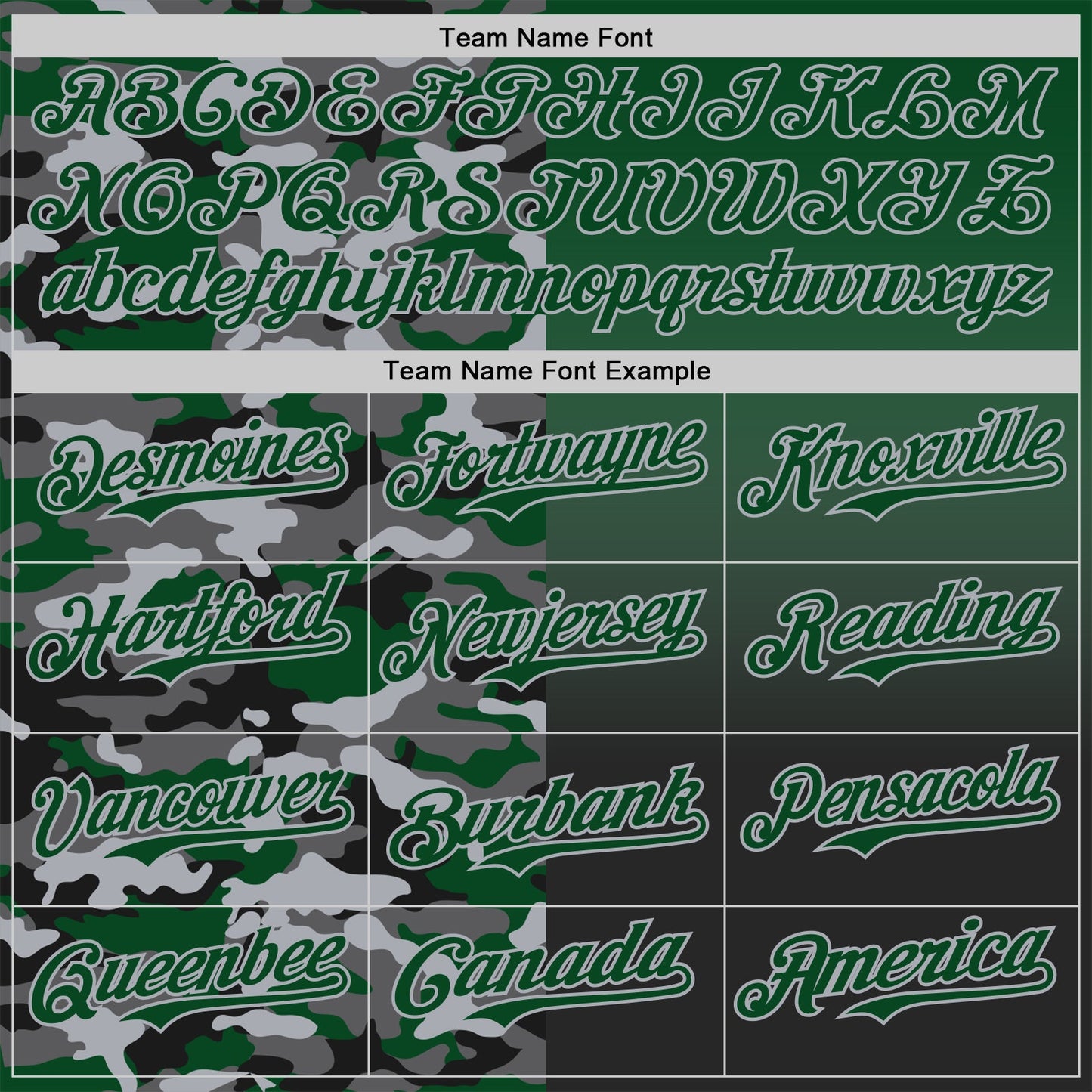 Custom Green Black-Gray Half Camo Ombre Authentic Baseball Jersey view 4
