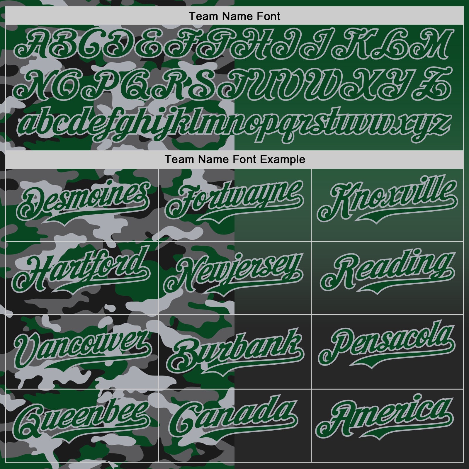 Custom Green Black-Gray Half Camo Ombre Authentic Baseball Jersey view 4