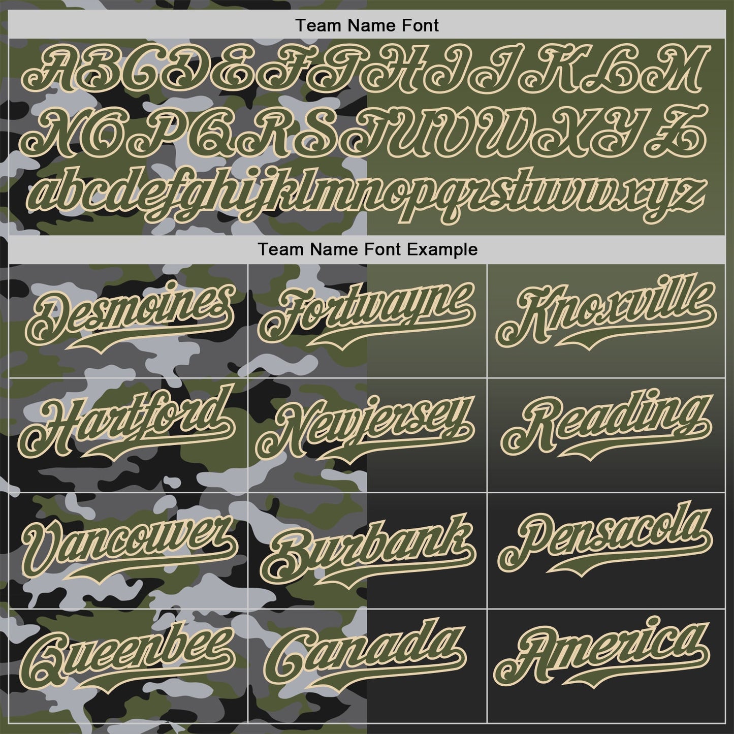 Custom Olive Black-City Cream Half Camo Ombre Authentic Baseball Jersey view 4