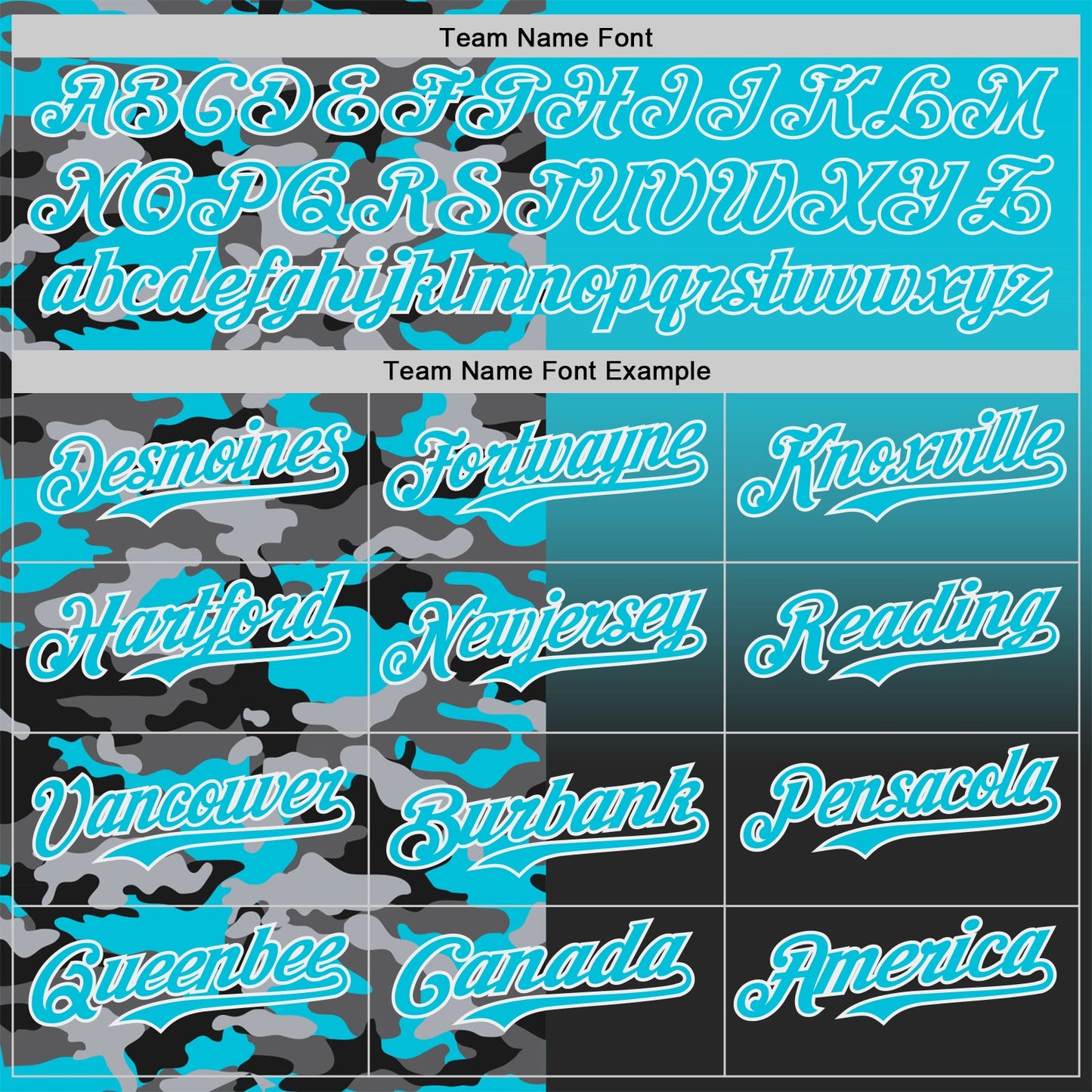 Custom Lakes Blue Black-White Half Camo Ombre Authentic Baseball Jersey view 4