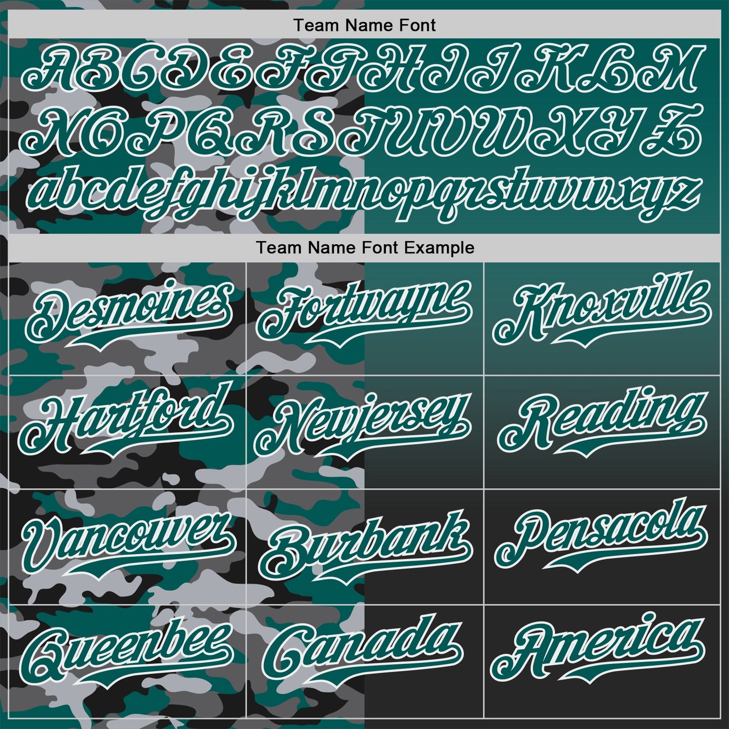 Custom Midnight Green Black-White Half Camo Ombre Authentic Baseball Jersey view 4