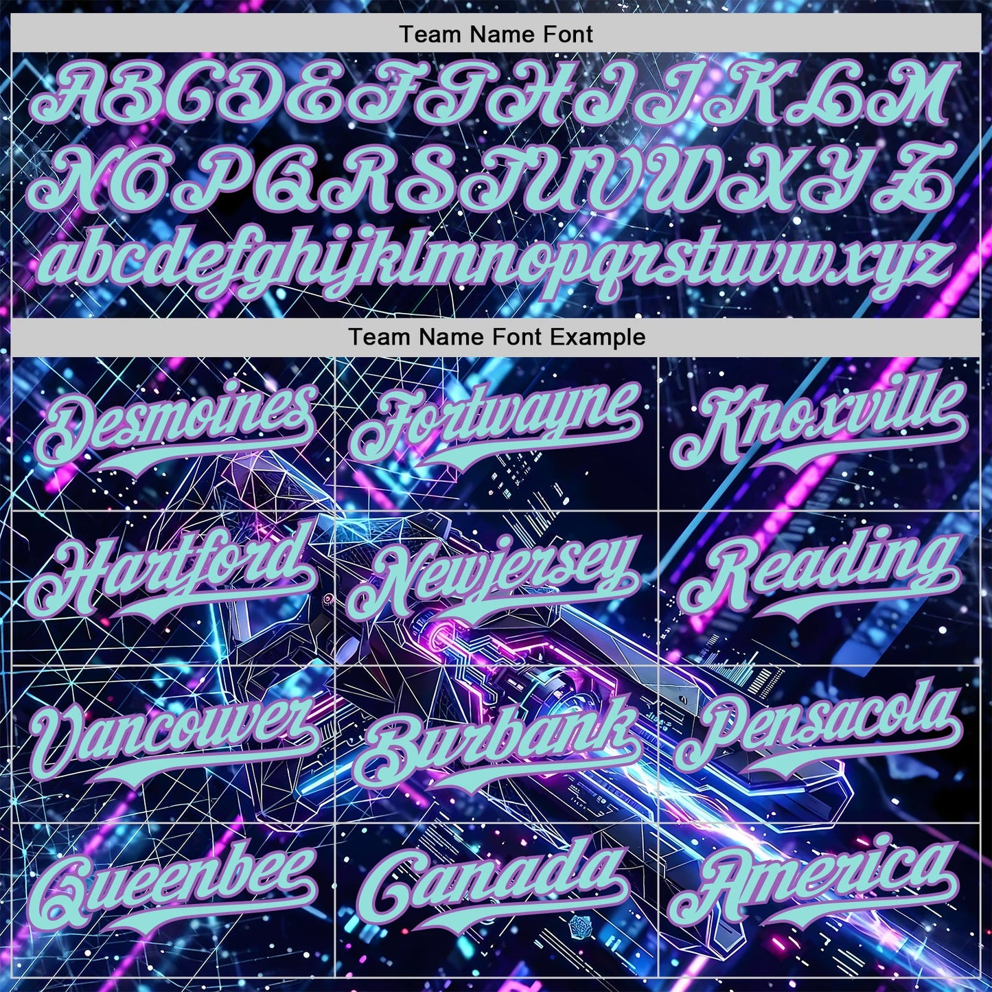 Custom Black Ice Blue-Medium Purple Futurism Cyberpunk E-sports 3D Pattern Design Authentic Baseball Jersey view 4