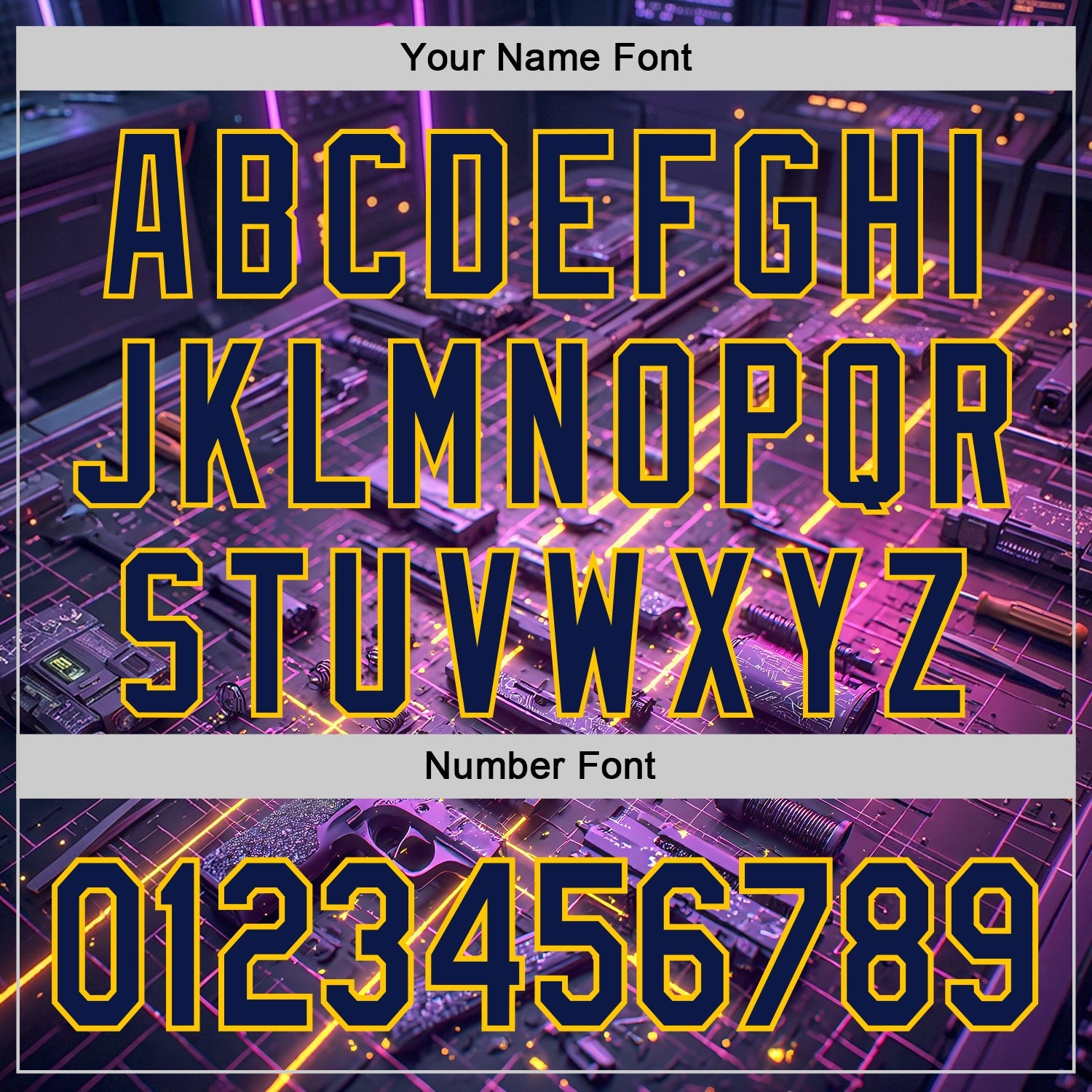 Custom Black Navy-Yellow Futurism Cyberpunk E-sports 3D Pattern Design Authentic Baseball Jersey view 5