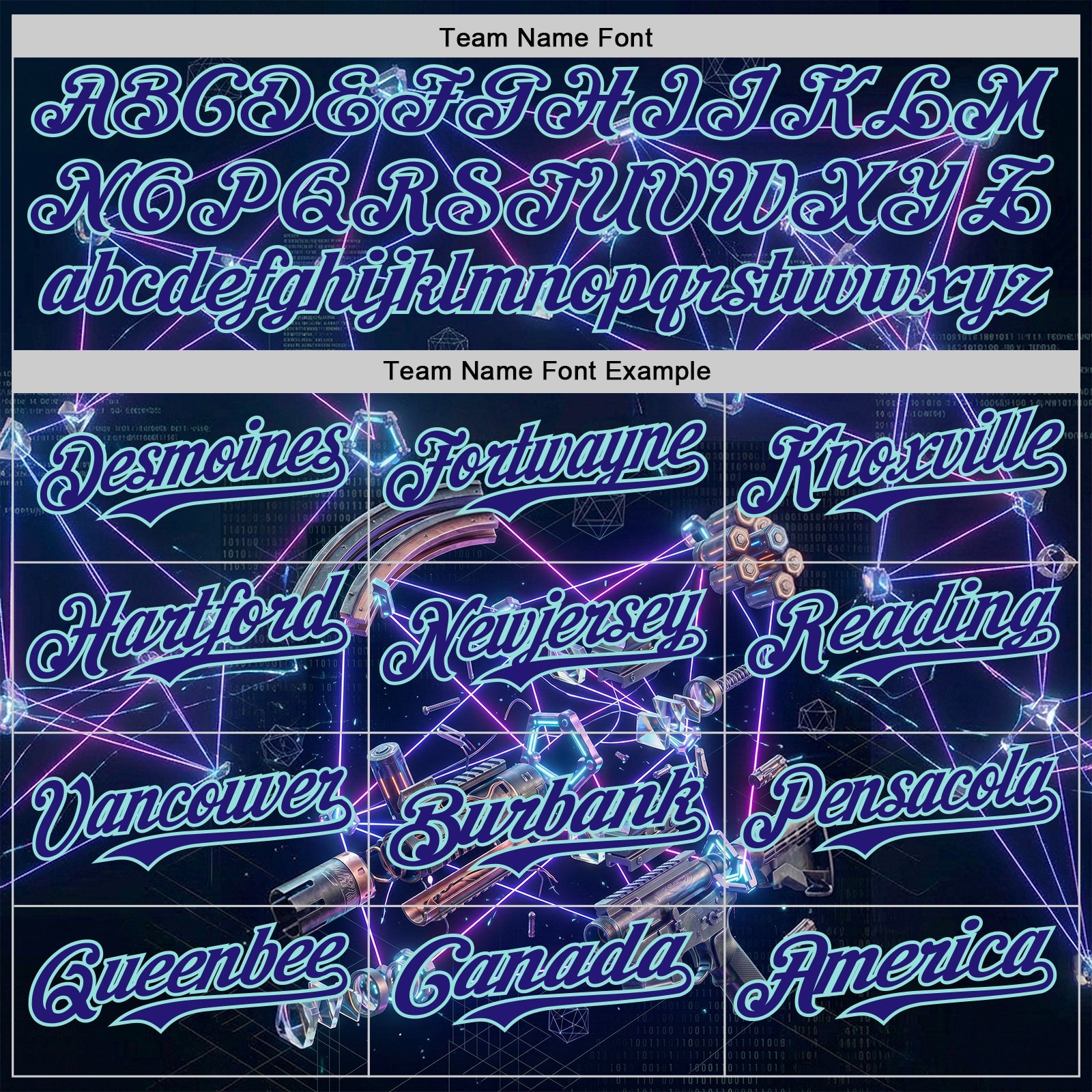 Custom Black Dark Purple-Ice Blue Futurism Tech E-sports 3D Pattern Design Authentic Baseball Jersey view 4