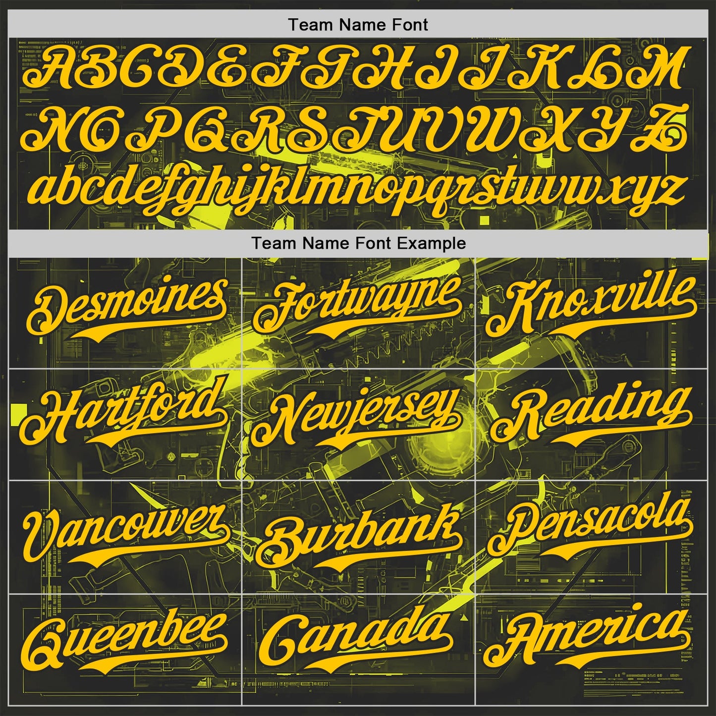 Custom Black-Yellow Futurism Cyberpunk E-sports 3D Pattern Design Authentic Baseball Jersey view 4
