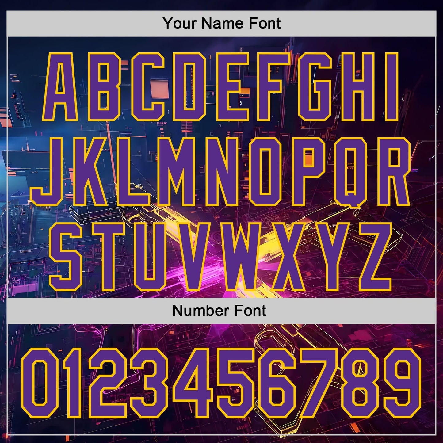 Custom Navy Purple-Yellow Futurism Sci-Fi E-sports 3D Pattern Design Authentic Baseball Jersey view 5