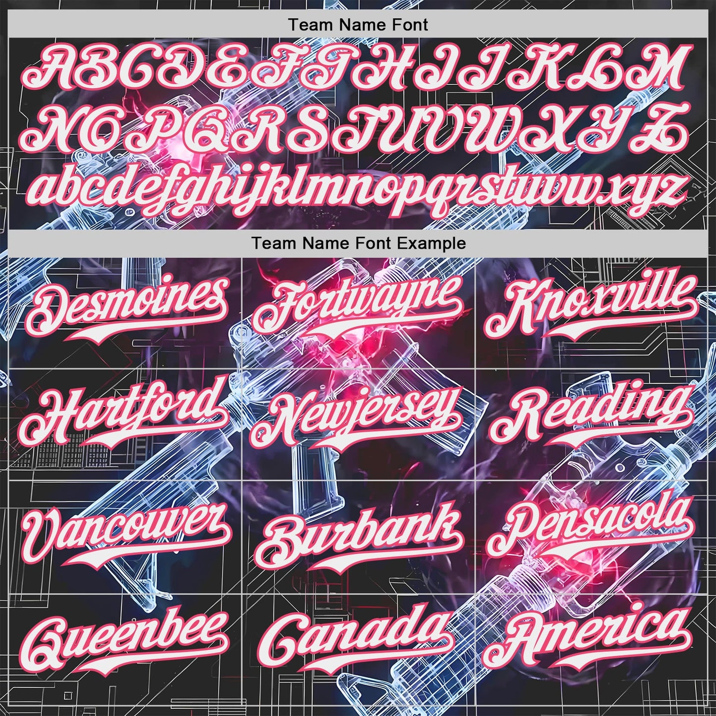 Custom Black White-Neon Pink Futurism Sci-Fi E-sports 3D Pattern Design Authentic Baseball Jersey view 4