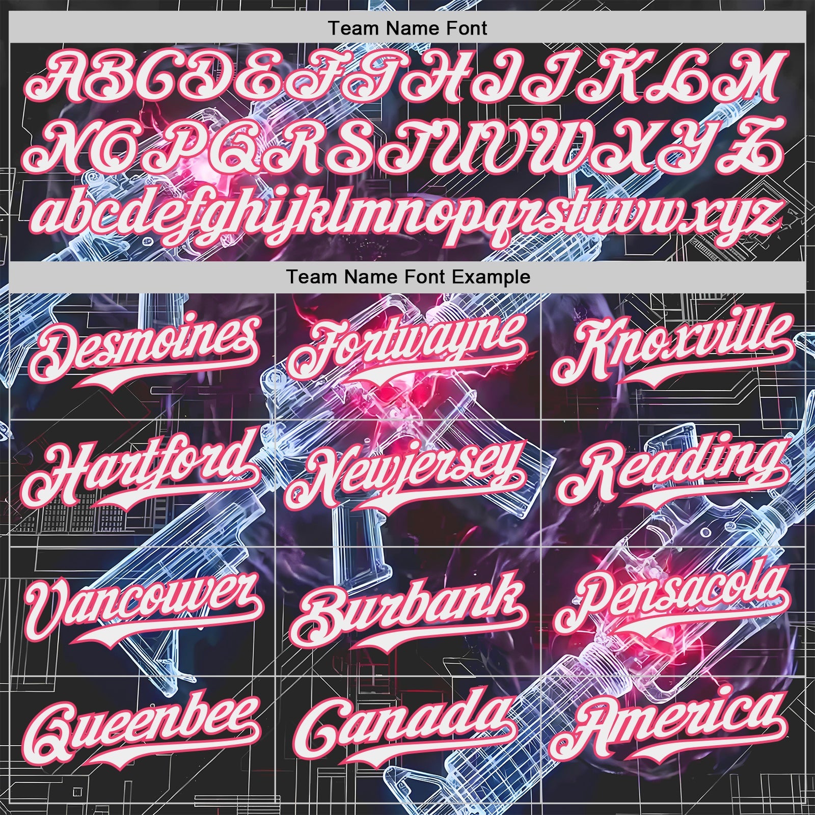 Custom Black White-Neon Pink Futurism Sci-Fi E-sports 3D Pattern Design Authentic Baseball Jersey view 4
