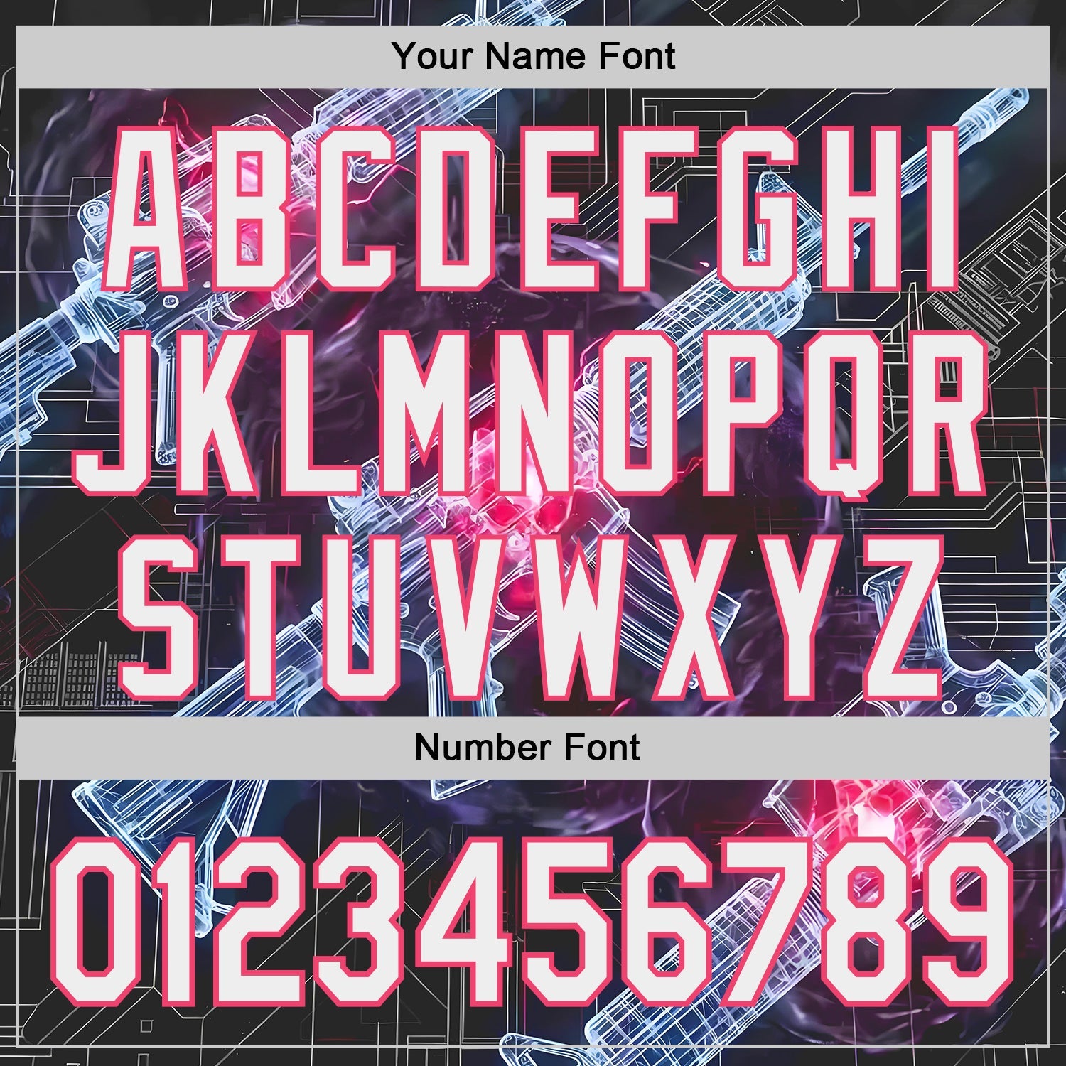 Custom Black White-Neon Pink Futurism Sci-Fi E-sports 3D Pattern Design Authentic Baseball Jersey view 5