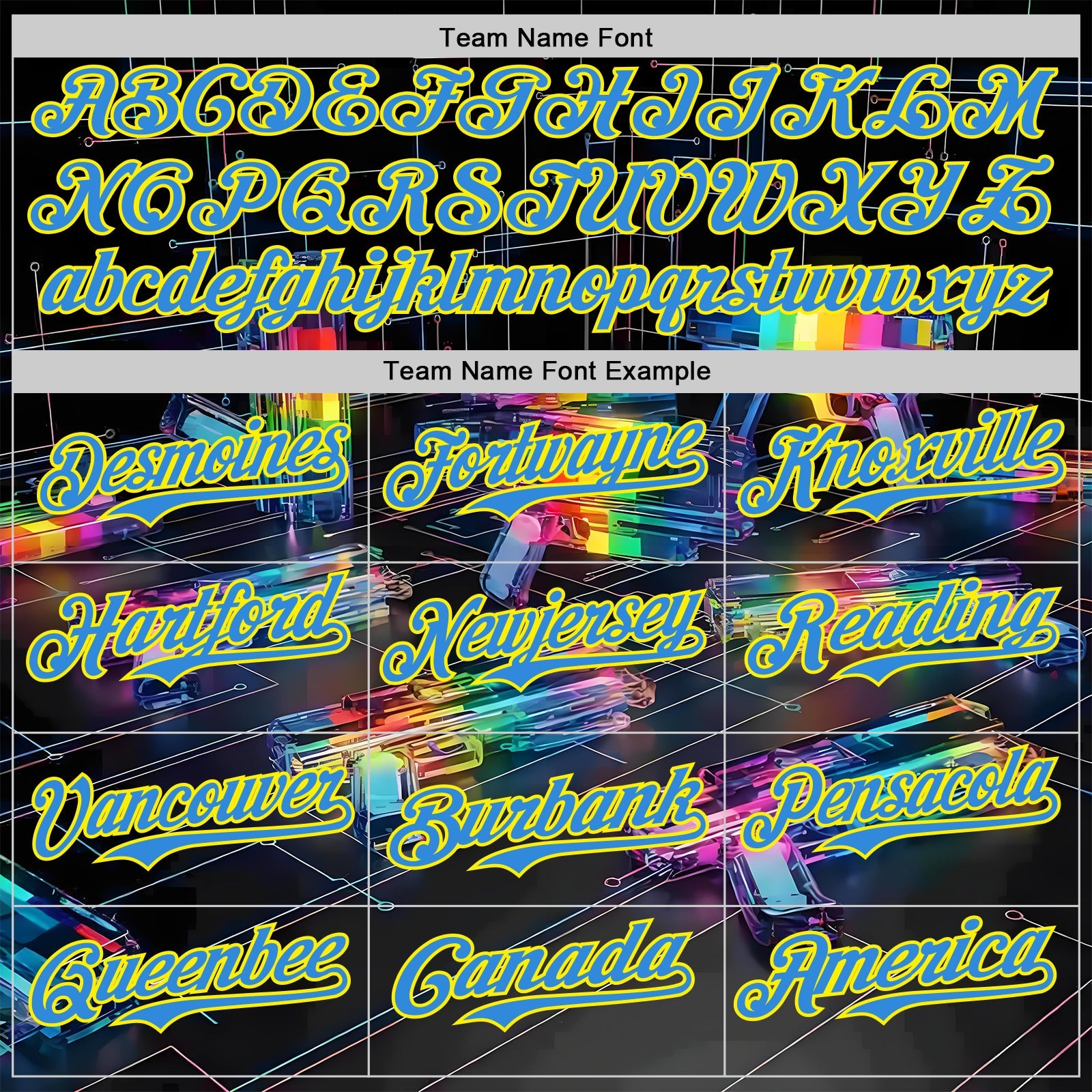 Custom Black Electric Blue-Light Yellow Futurism Cyberpunk E-sports 3D Pattern Design Authentic Baseball Jersey view 4