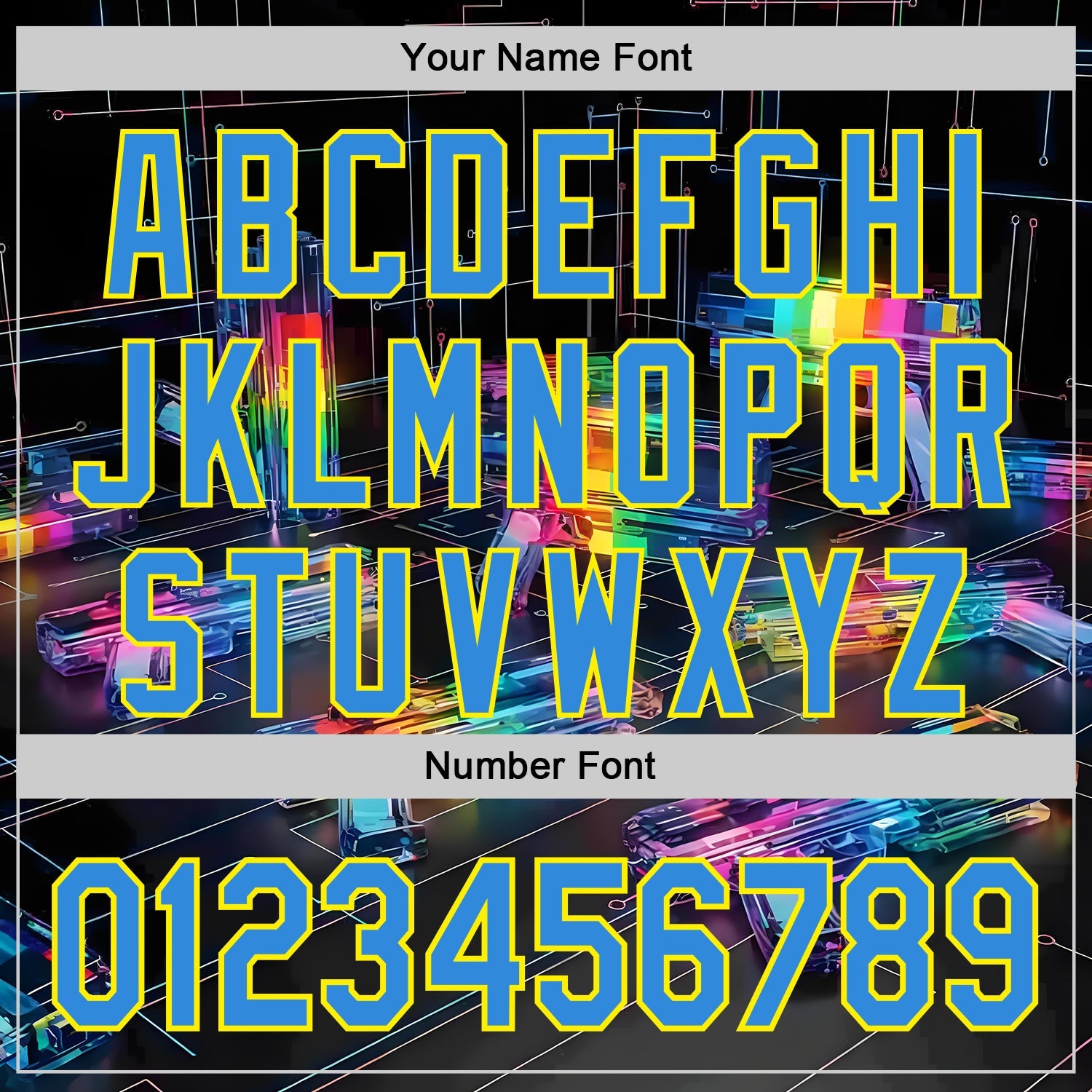 Custom Black Electric Blue-Light Yellow Futurism Cyberpunk E-sports 3D Pattern Design Authentic Baseball Jersey view 5