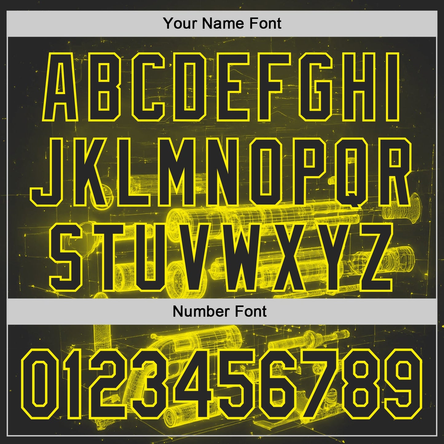 Custom Black-Light Yellow Futurism Cyberpunk E-sports 3D Pattern Design Authentic Baseball Jersey view 5