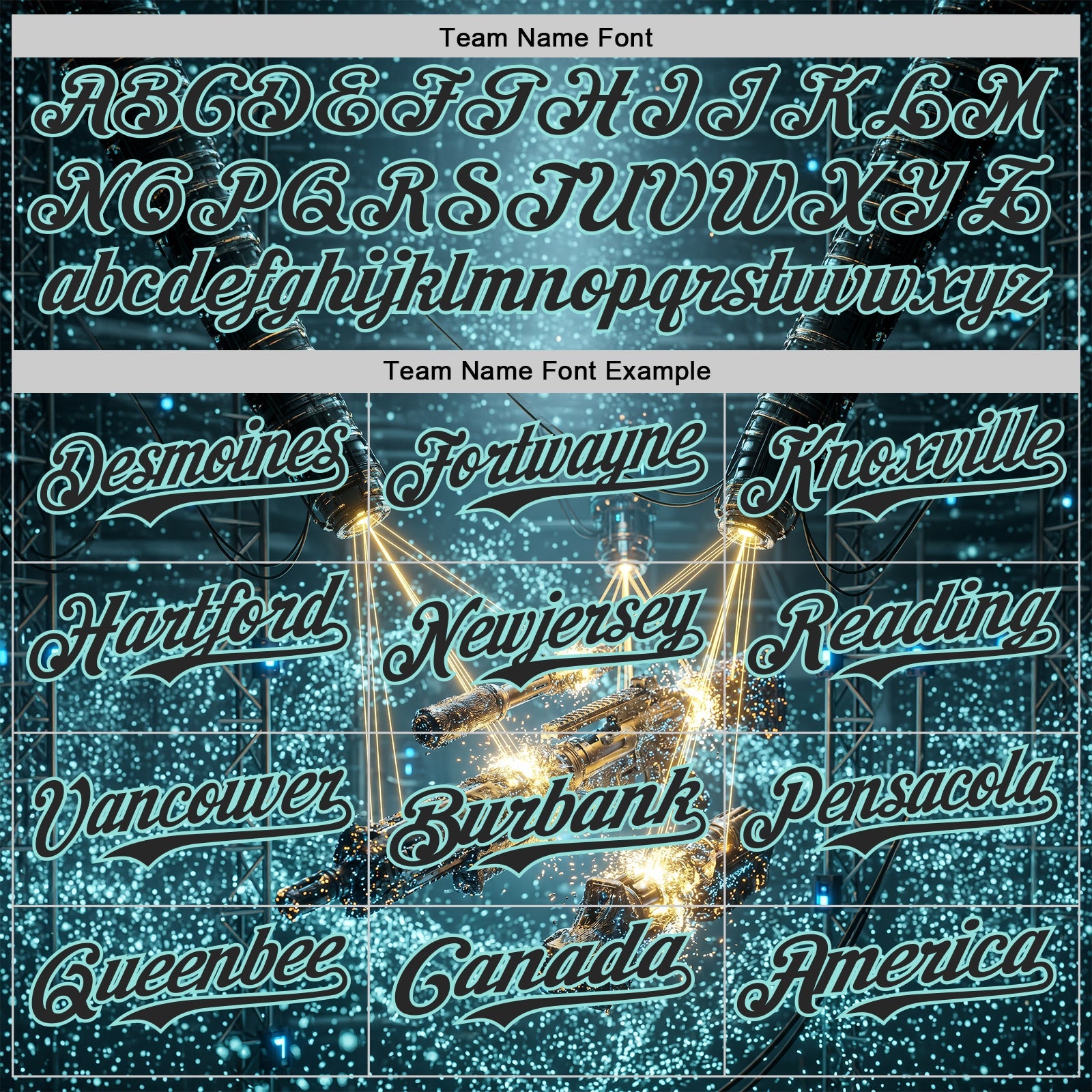 Custom Blue Black-Ice Blue Futurism Sci-Fi E-sports 3D Pattern Design Authentic Baseball Jersey view 4