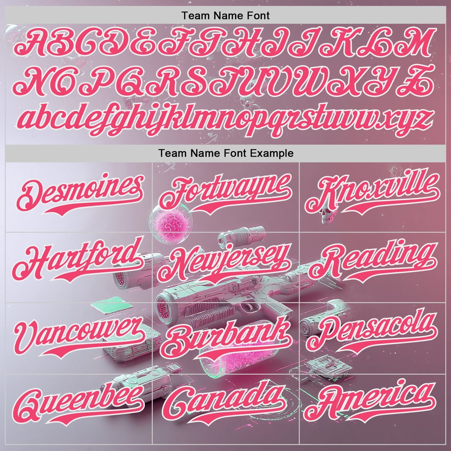 Custom Gray Neon Pink-White Futurism Cyberpunk E-sports 3D Pattern Design Authentic Baseball Jersey view 4