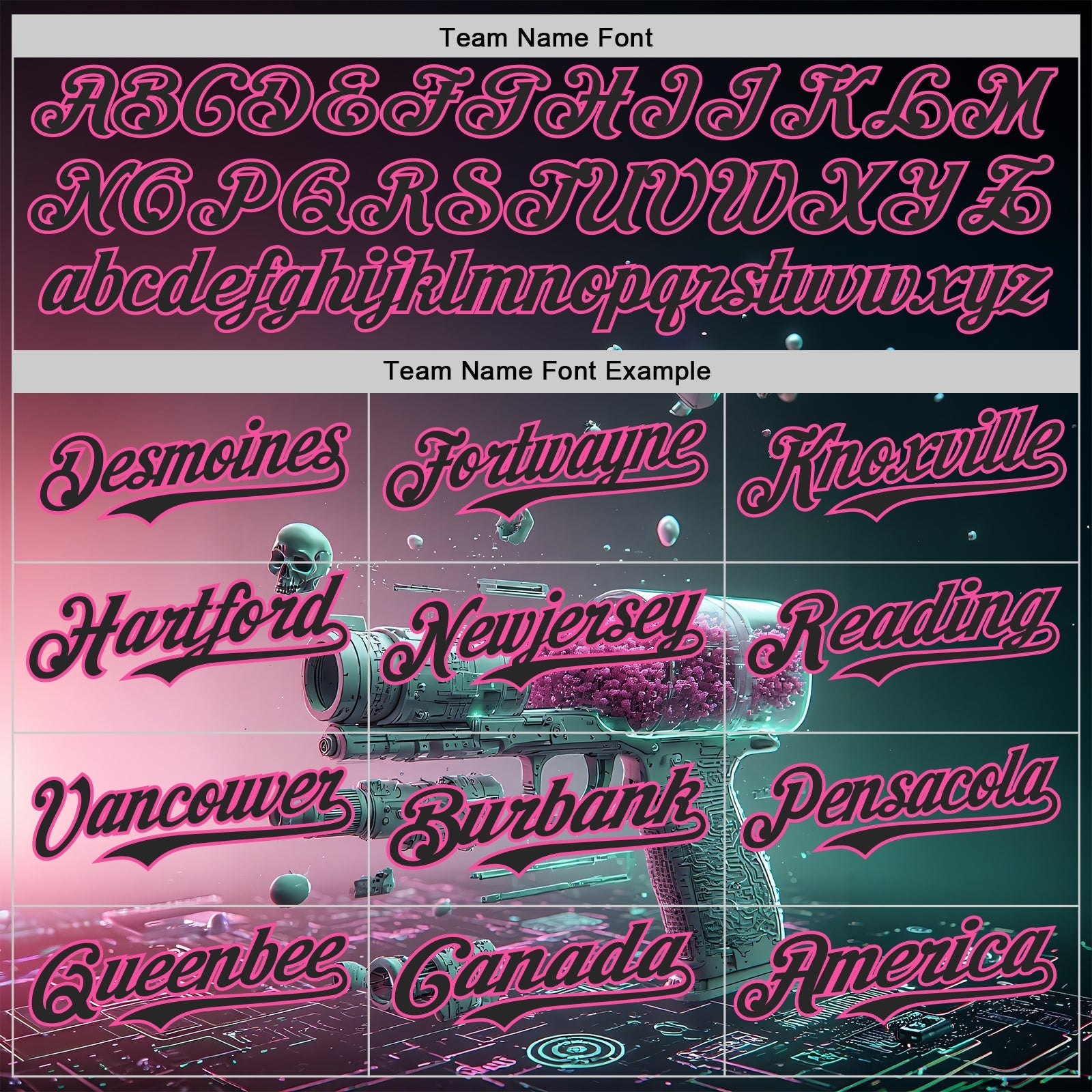 Custom Black-Pink Futurism Cyberpunk E-sports 3D Pattern Design Authentic Baseball Jersey view 4