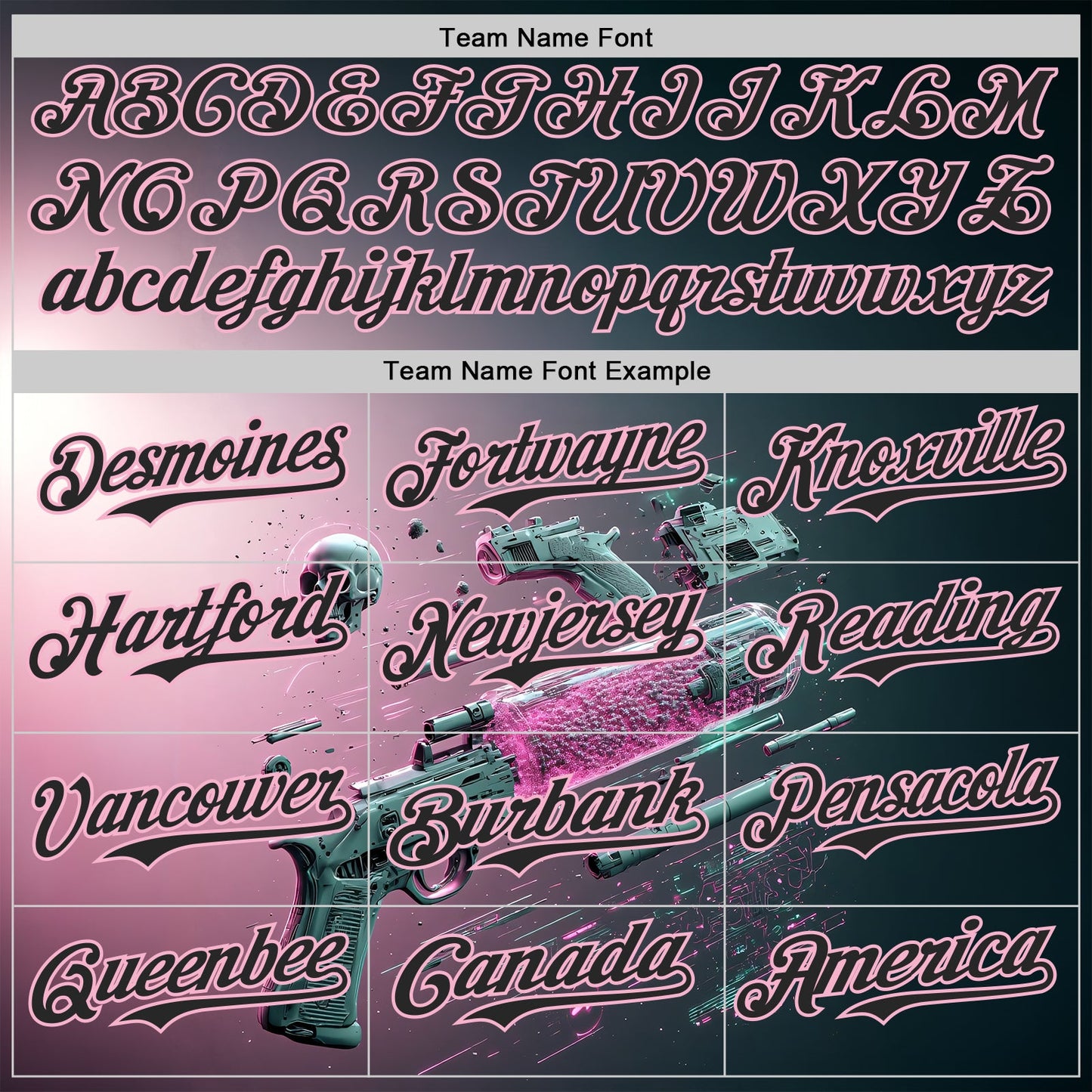 Custom Black-Light Pink Futurism Cyberpunk E-sports 3D Pattern Design Authentic Baseball Jersey view 4
