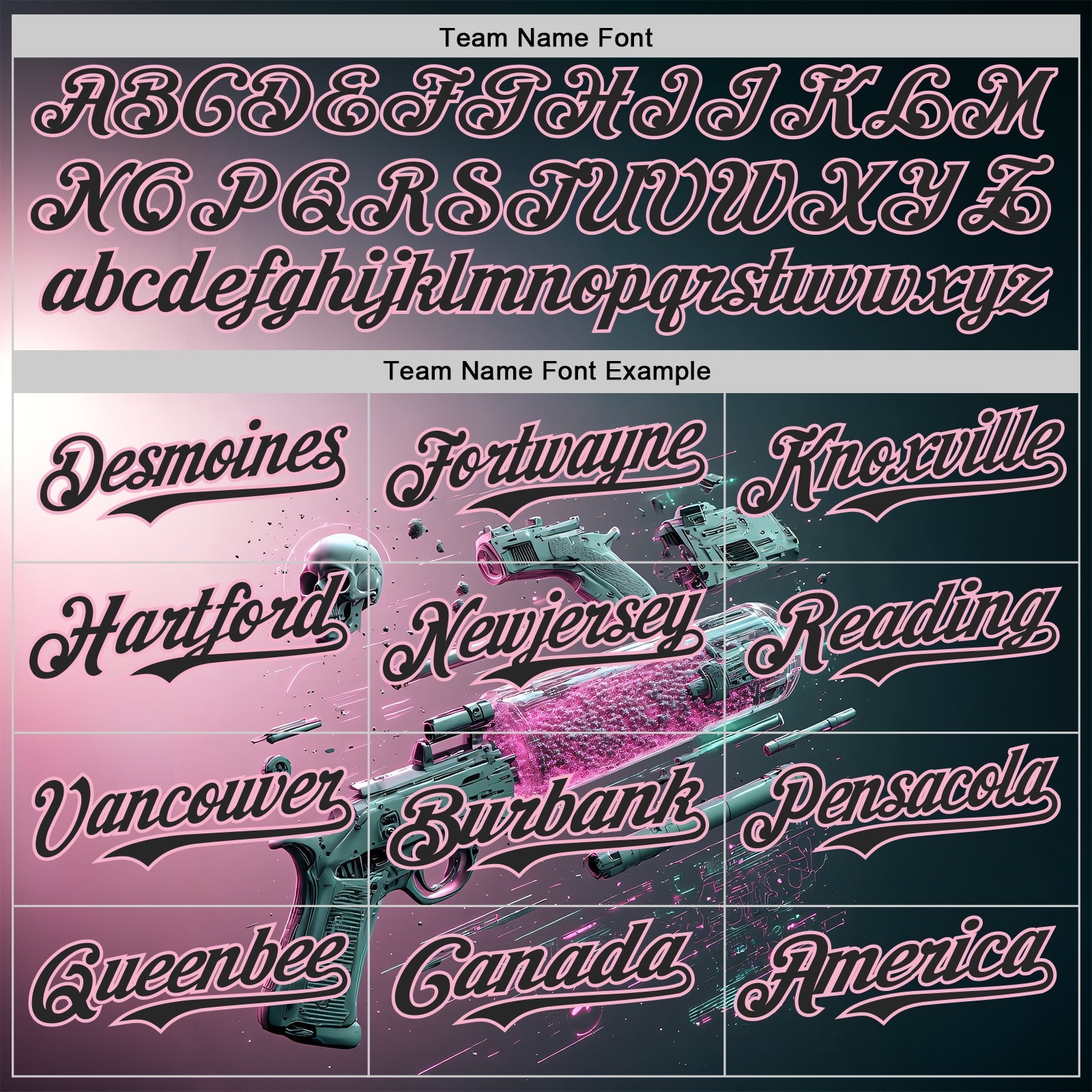 Custom Black-Light Pink Futurism Cyberpunk E-sports 3D Pattern Design Authentic Baseball Jersey view 4