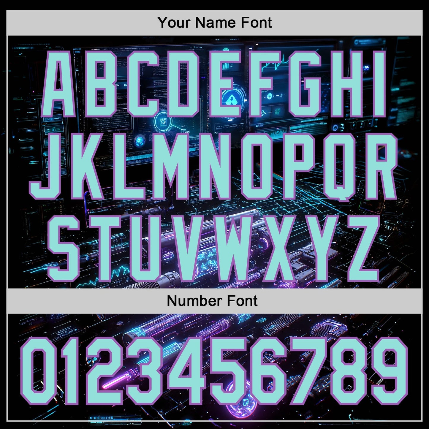 Custom Black Ice Blue-Medium Purple Futurism Cyberpunk E-sports 3D Pattern Design Authentic Baseball Jersey view 5