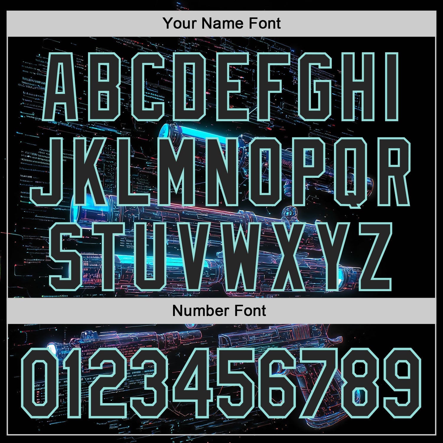 Custom Black-Ice Blue Futurism Cyberpunk E-sports 3D Pattern Design Authentic Baseball Jersey view 5