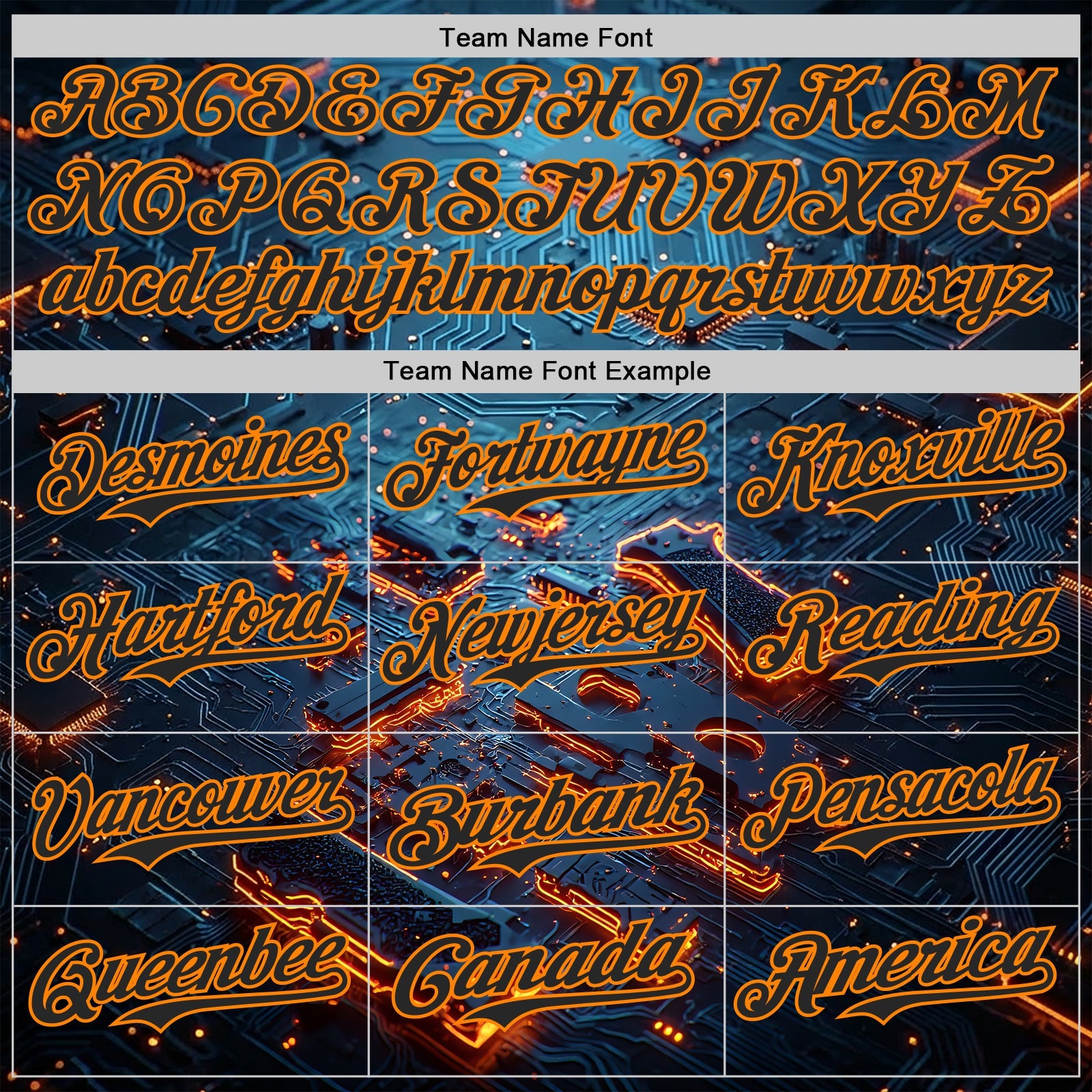 Custom Blue Black-Bay Orange Futurism Tech E-sports 3D Pattern Design Authentic Baseball Jersey view 4